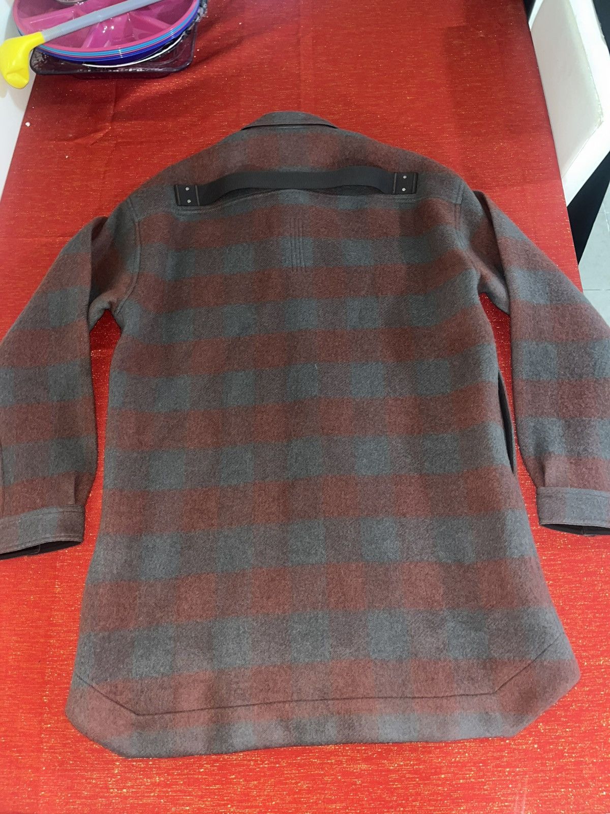 Rick Owens Rick Owens Oversized Outershirt Rosewood Plaid Sz 50 Size US M / EU 48-50 / 2 - 15 Thumbnail