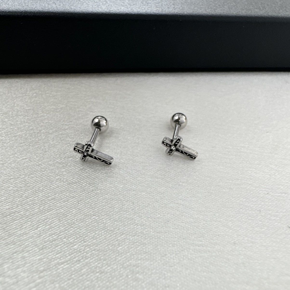 Other Small Tiny Cross Stud Earrings for Men Women,Unisex Style Size ONE SIZE - 1 Thumbnail