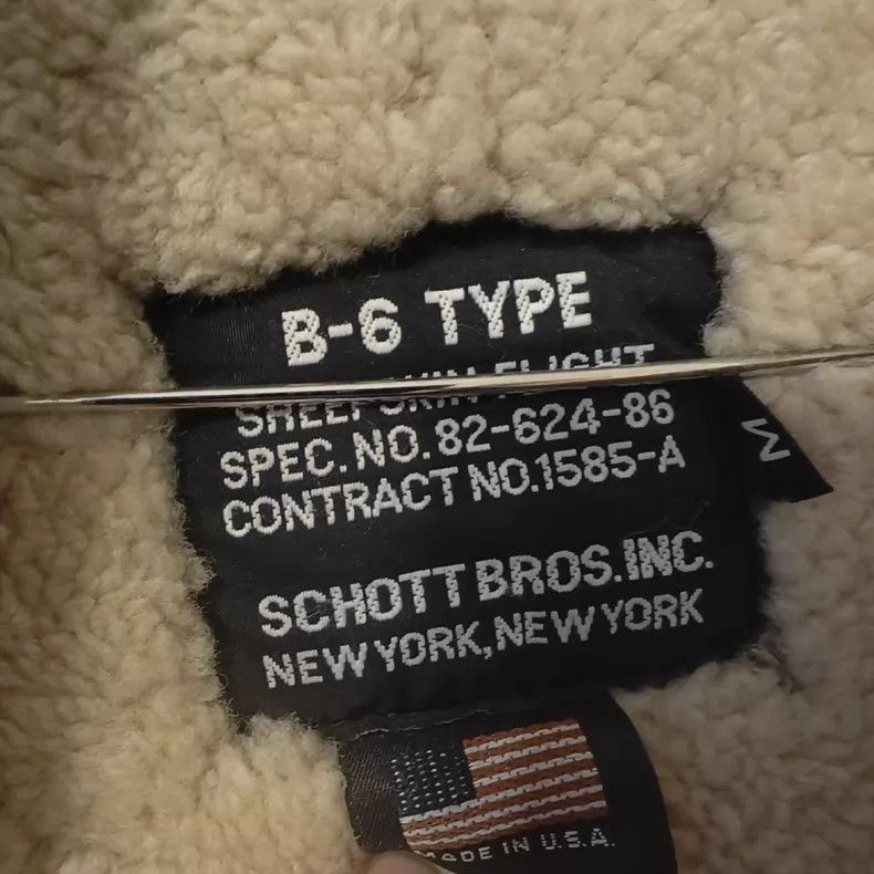 Schott Schott B6 bomber original fur integrated flight jacket Size US M / EU 48-50 / 2 - 4 Thumbnail