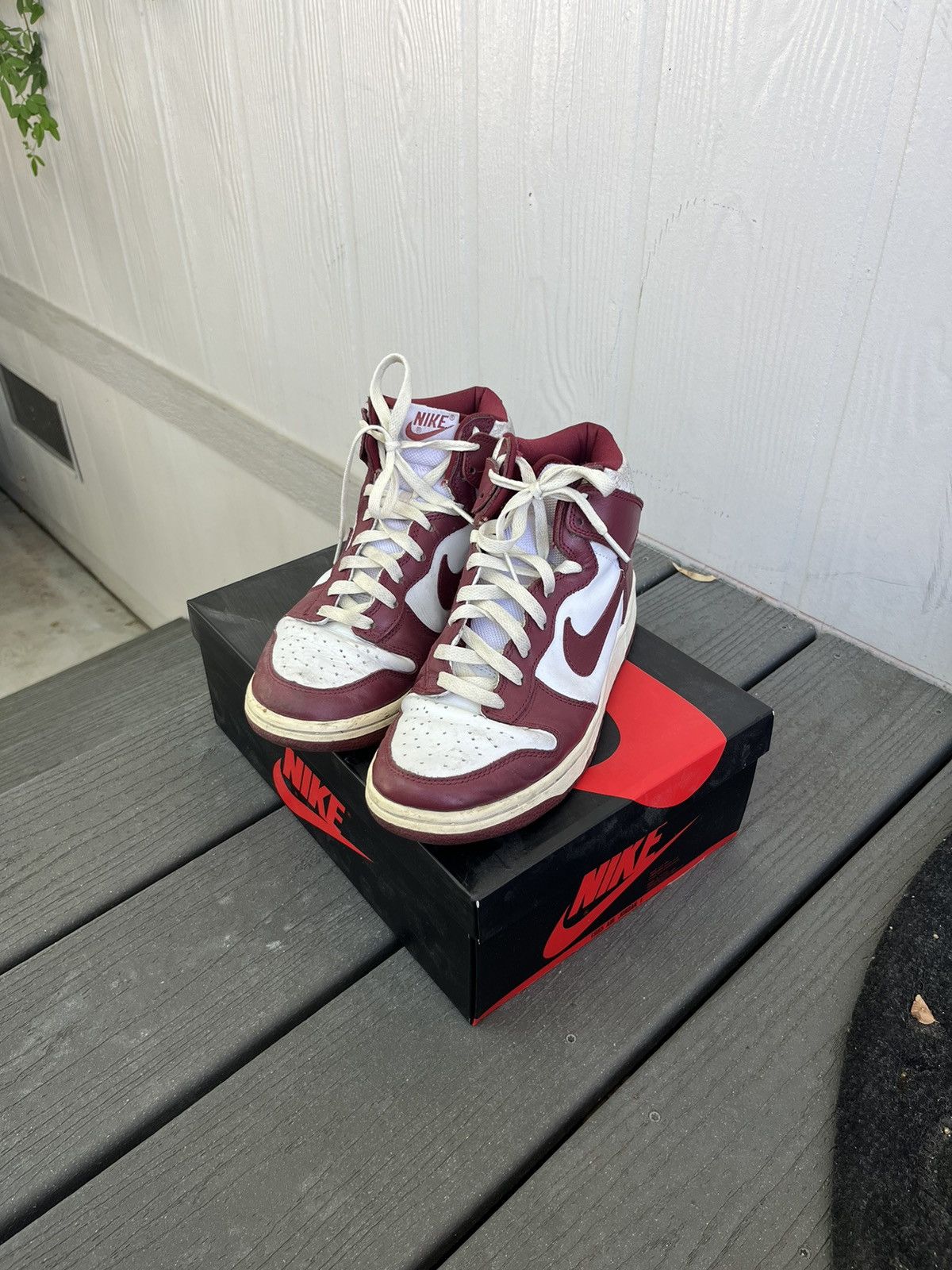 Nike Barn Red Nike Dunk High Size US 8 / EU 41 - 8 Thumbnail