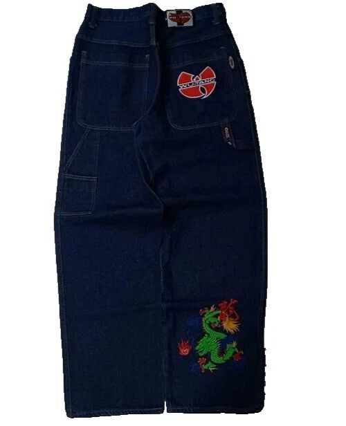 Wu-Tang Clan Wu Wear jeans, baggy vintage Wu-Tang Clan 90s hip hop Y2K 34 Size US 34 / EU 50 - 1 Thumbnail