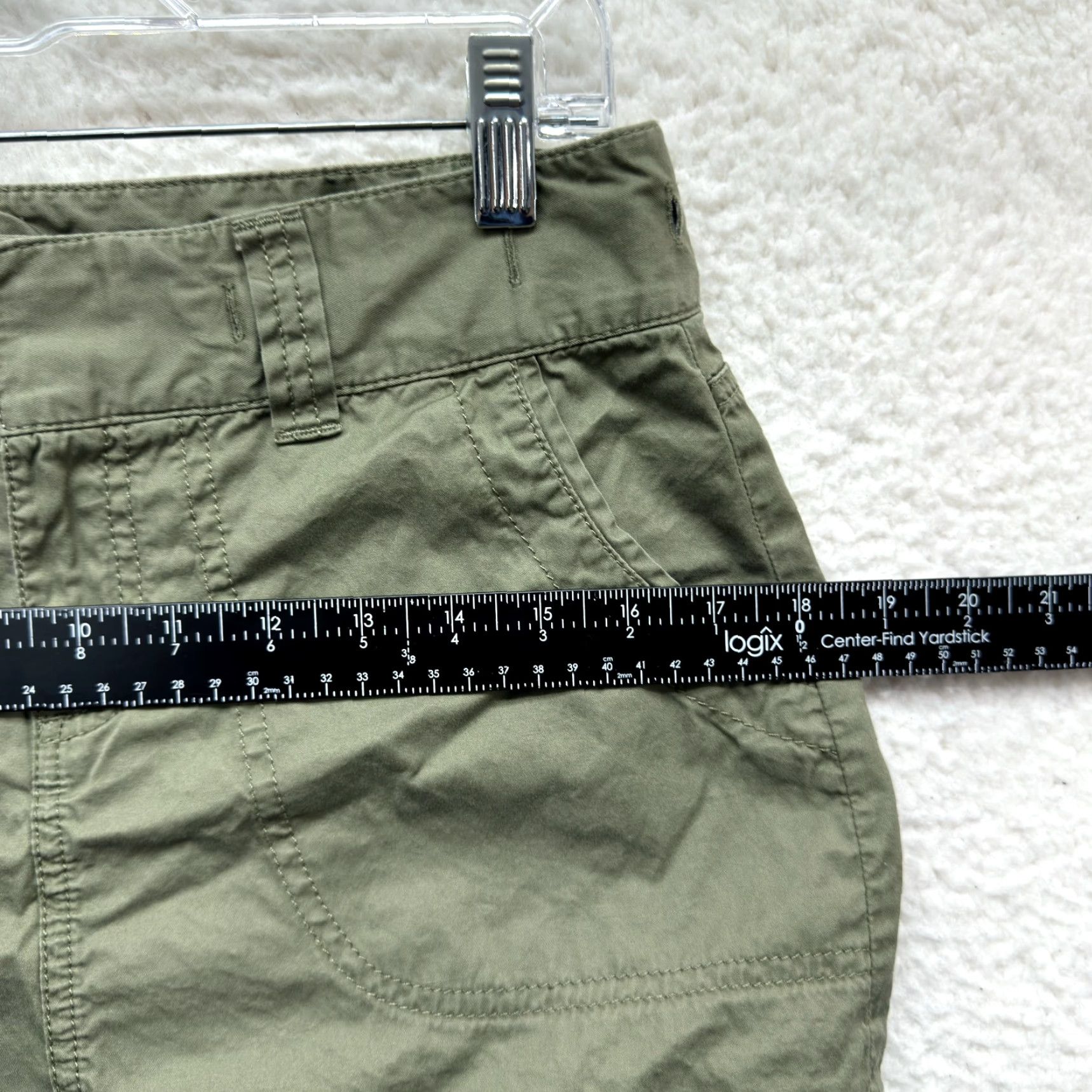 Express VINTAGE Y2K Low Rise Mini Skirt Army Green Grunge Express Women's 6/8 27/28 Medium Size 28" / US 6 / IT 42 - 7 Thumbnail