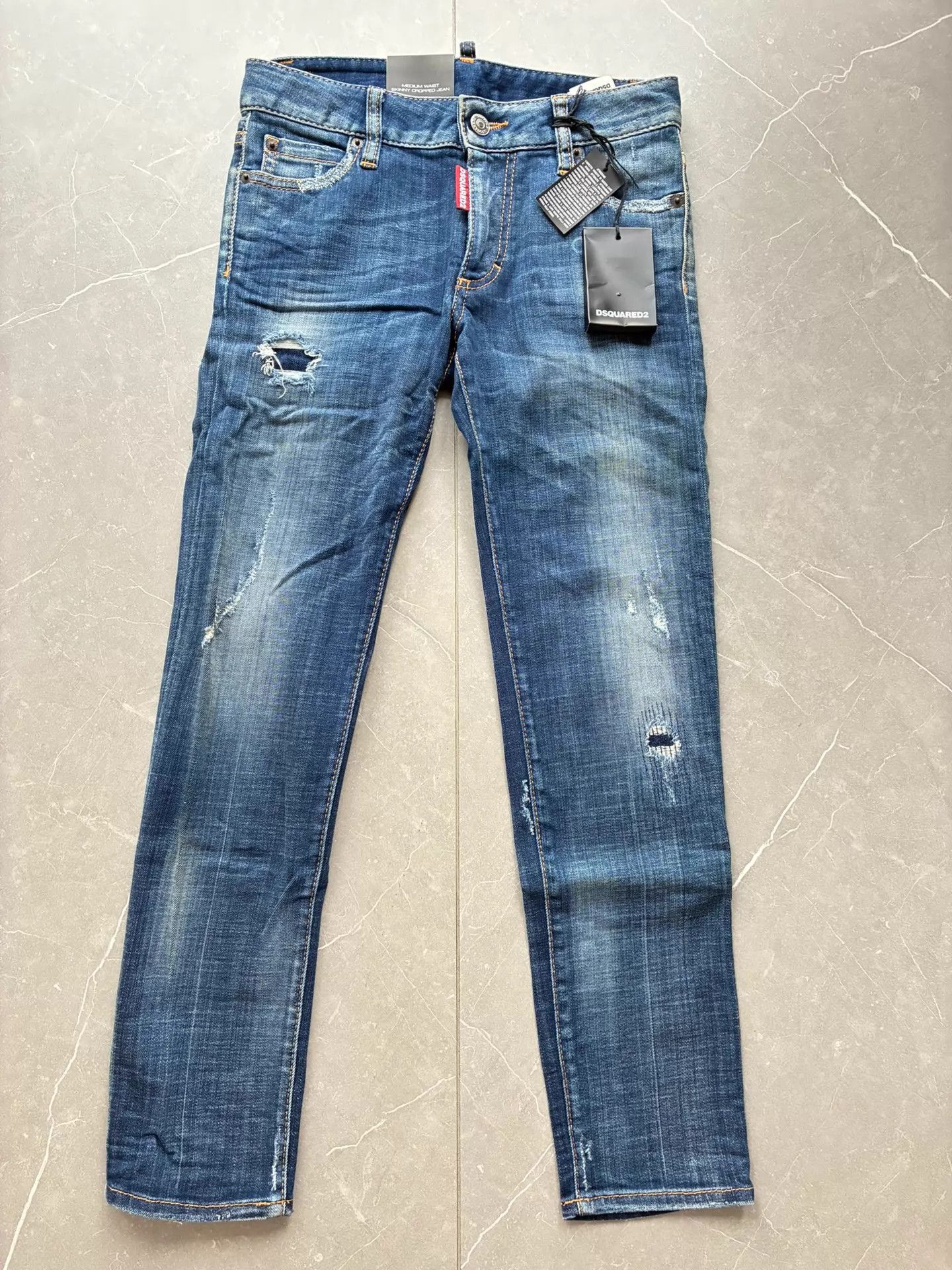 Dsquared2 DSQUARED2 NWT women's 36 distressed ripped jeans Size 25" / US 0 / IT 36 - 1 Thumbnail
