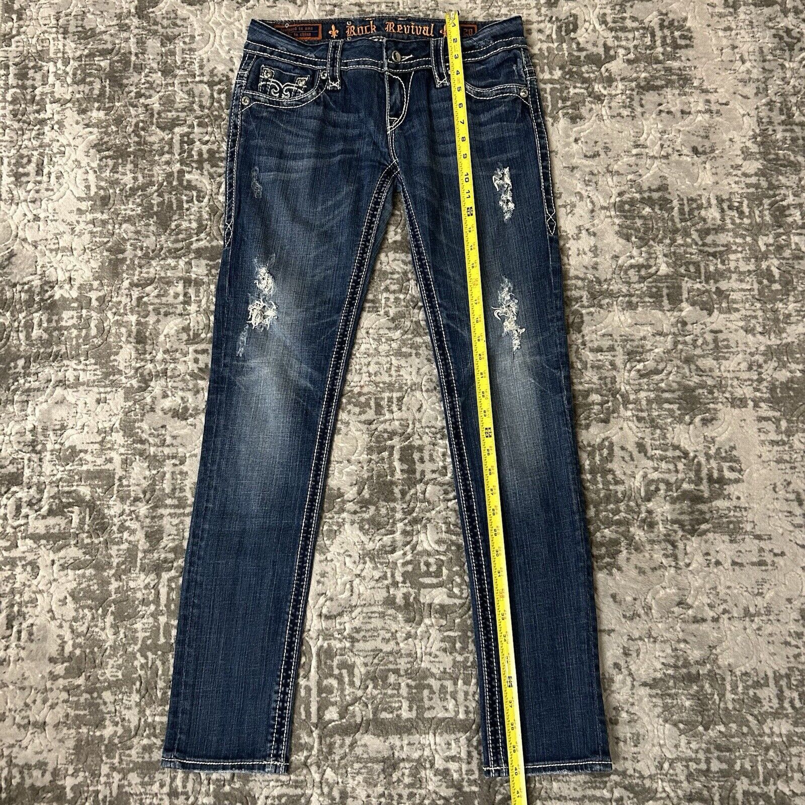Rock Revival Rock Revival Christina Skinny Jeans Distressed Women’s Sz 28 Size 28" / US 6 / IT 42 - 13 Thumbnail
