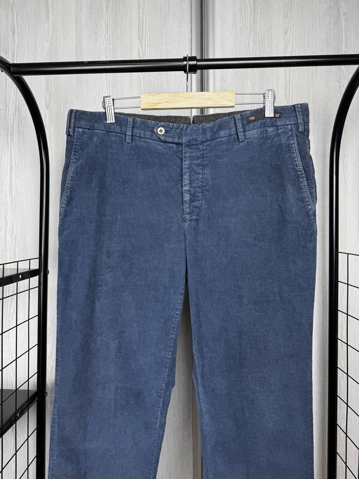 PT Torino PT01 Torino Garment Dyed Stretch blue corduroy casual pants Size US 36 / EU 52 - 4 Thumbnail