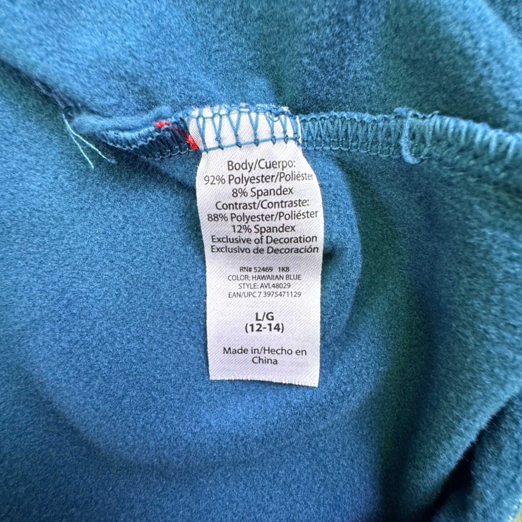 Avia Avia Hoodie Shirt Women's L Blue Fleece Lined Scuba Hooded Thumbholes Athletic Long Sleeve Pullover Raglan Sleeve Moisture Wicking Reflective Logo Size L / US 10 / IT 46 - 4 Thumbnail