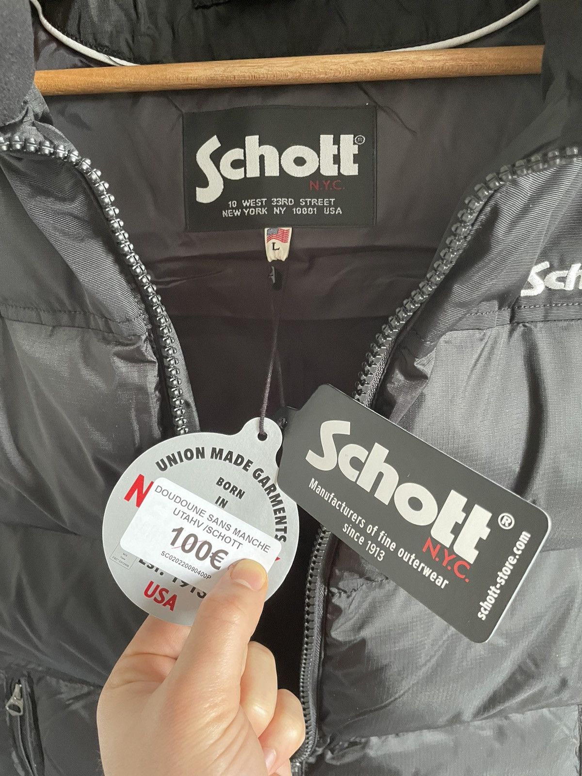 Schott Schott puffer jacket model ”UTAHV” Size US L / EU 52-54 / 3 - 7 Thumbnail