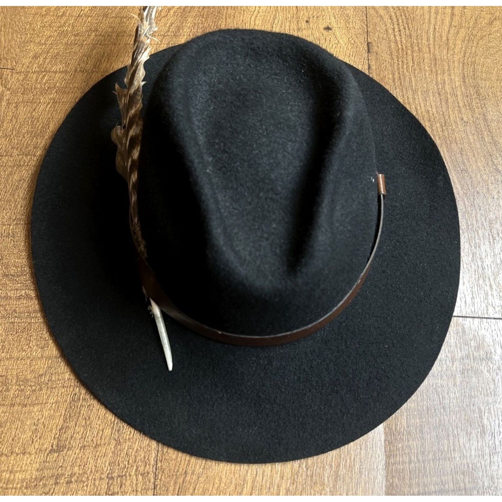Vintage VINTAGE Dorfman Pacific Hat Fedora Black Pure Wool Felt USA Mens Size Large Size ONE SIZE - 6 Thumbnail