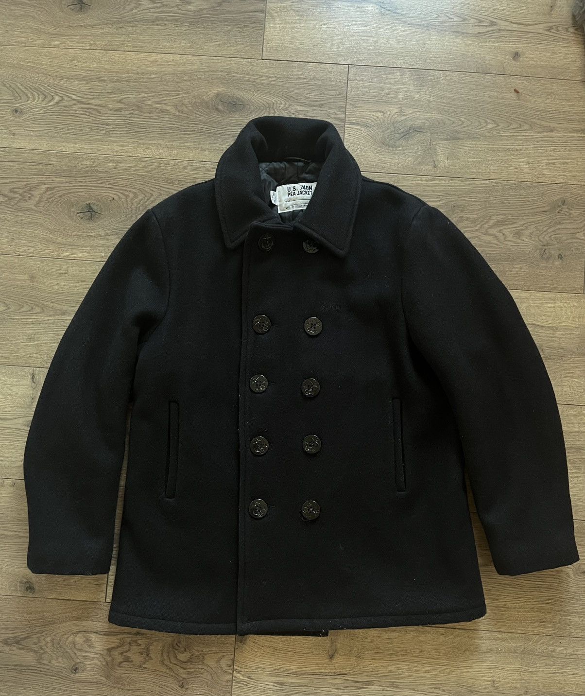 Schott Schott Pea Coat NYC US 740N Jacket Size US XL / EU 56 / 4 - 1 Thumbnail