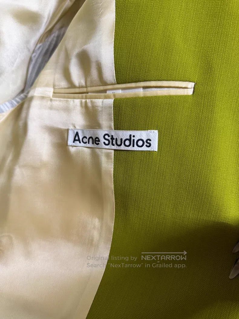 Acne Studios Acne Studios Green Oversized Blazer Size XXS / US 00 / IT 34 - 4 Thumbnail