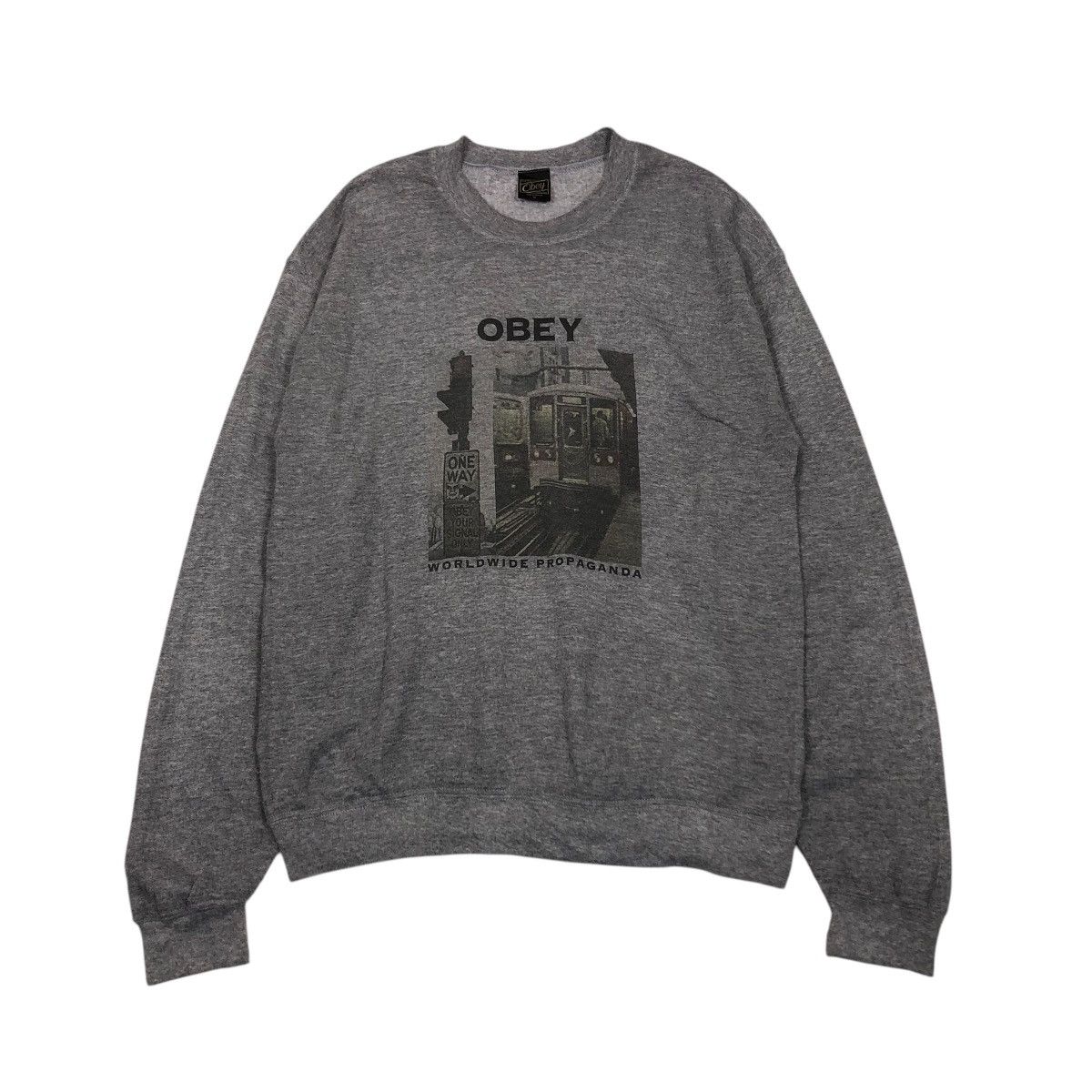 Obey 🔥VINTAGE SWEATSHIRT OBEY BIG LOGO OVER PRINT Size US M / EU 48-50 / 2 - 1 Thumbnail