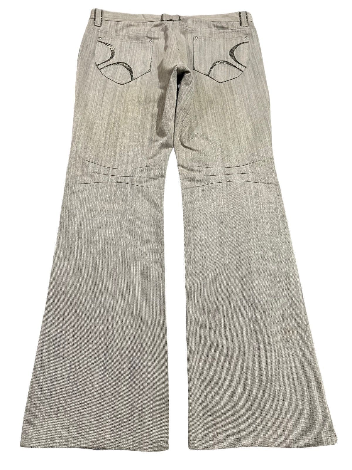 Hysteric Glamour Vintage Japanese Brand Snake Skin Style Wide Leg Jeans Size US 35 - 2 Thumbnail