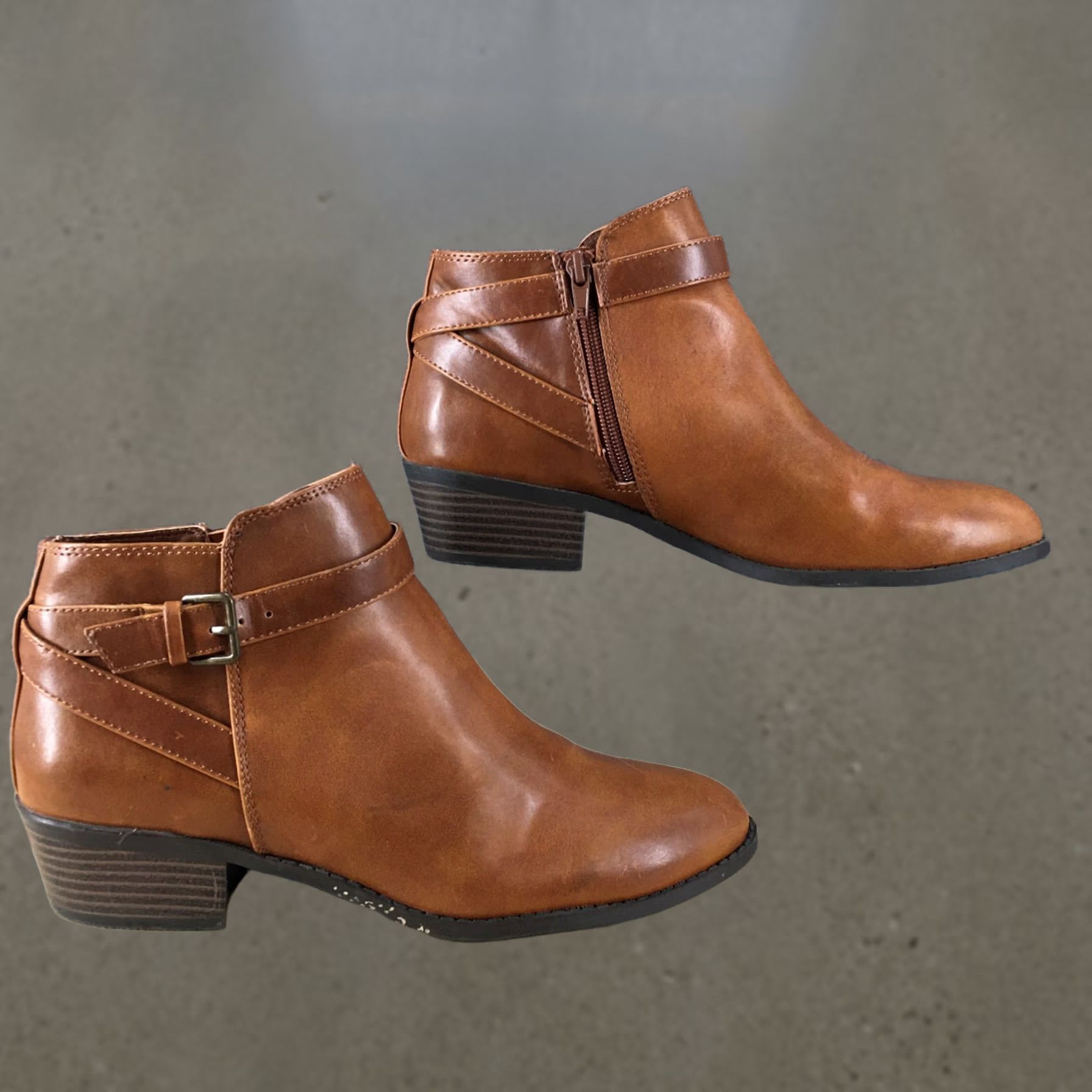 American Eagle Outfitters American Eagle Boots Womens 9.5 Ankle Bootie Brown Faux Leather Casual Block Size US 10 / IT 40 - 1 Thumbnail