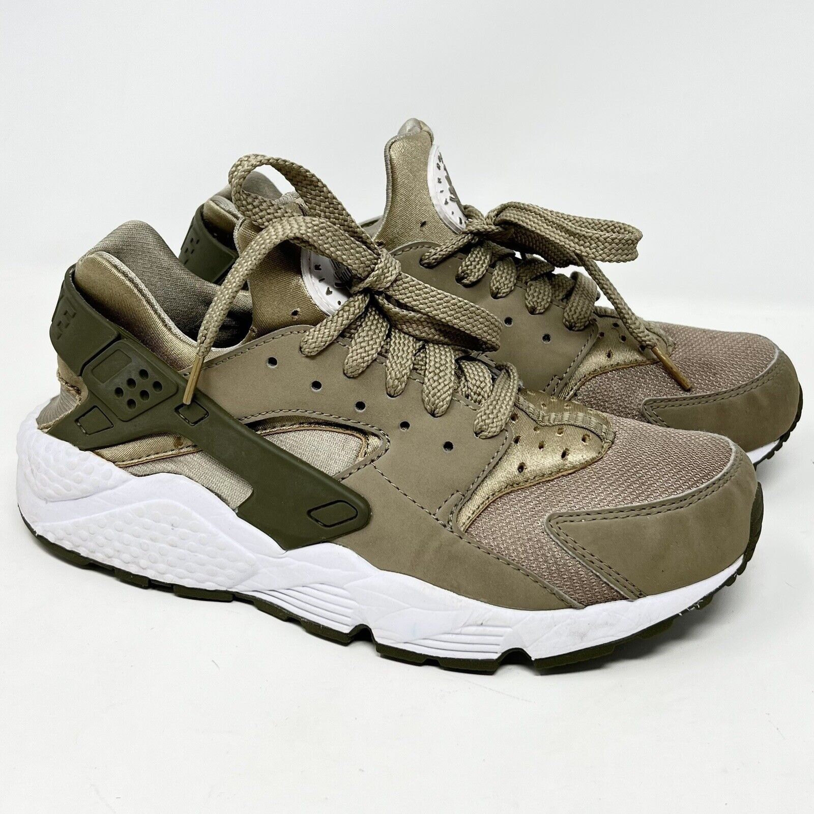 Nike Air Huarache Run Wheat Khaki Tan Shoes 318429-200 Mens