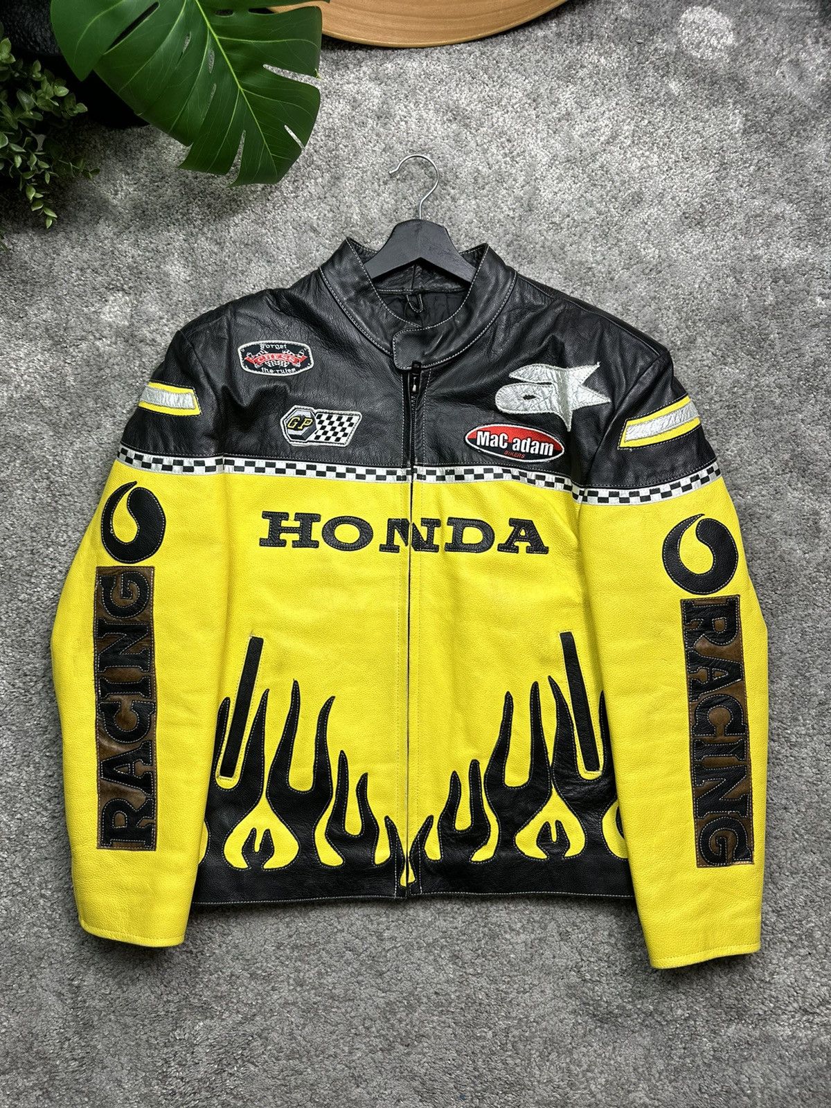 Honda × Vintage Vintage Honda Leather Jacket Size US L / EU 52-54 / 3 - 1 Thumbnail