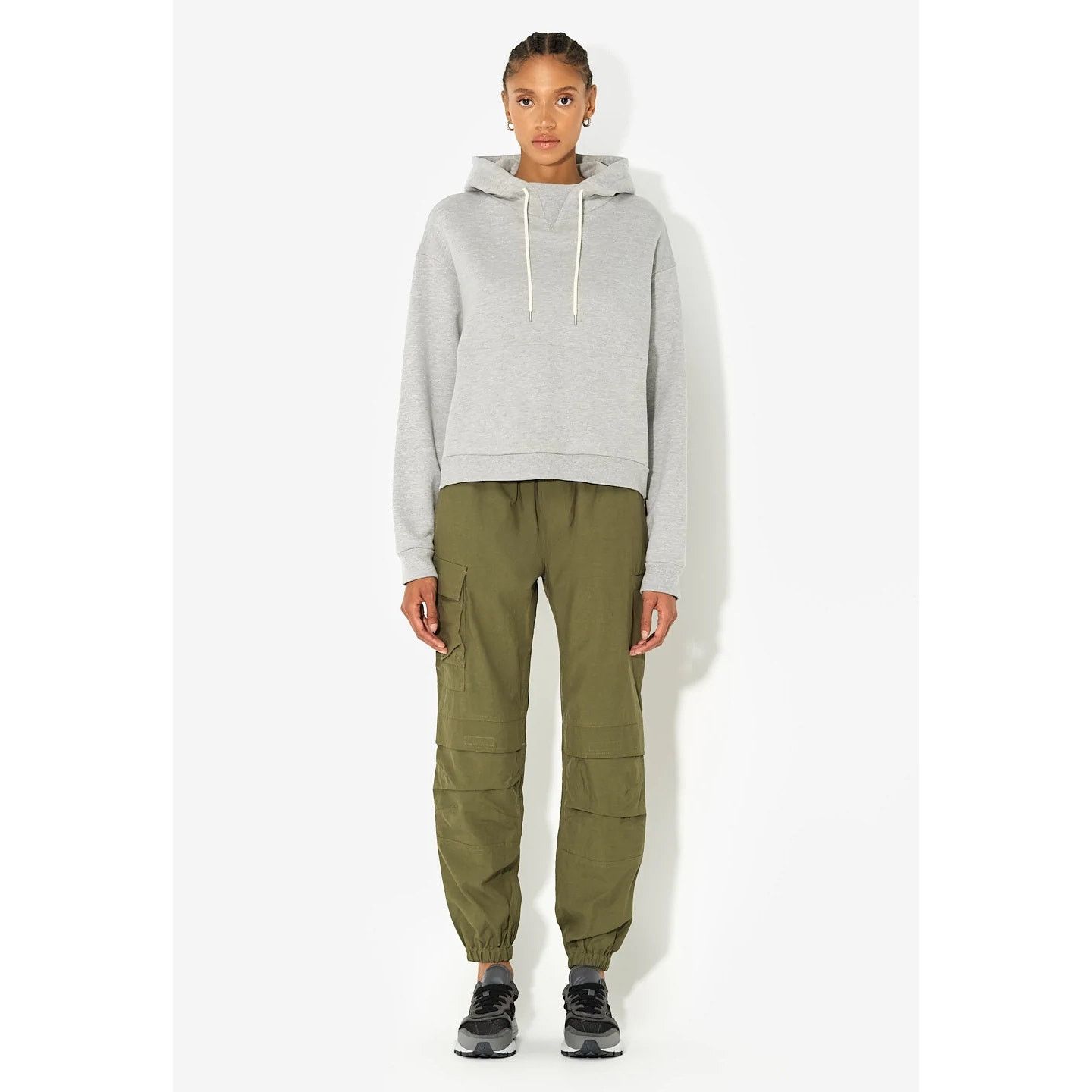 John Elliott John Elliott Women's Villain Cropped French Terry Hoodie Size XS / US 0-2 / IT 36-38 - 6 Thumbnail