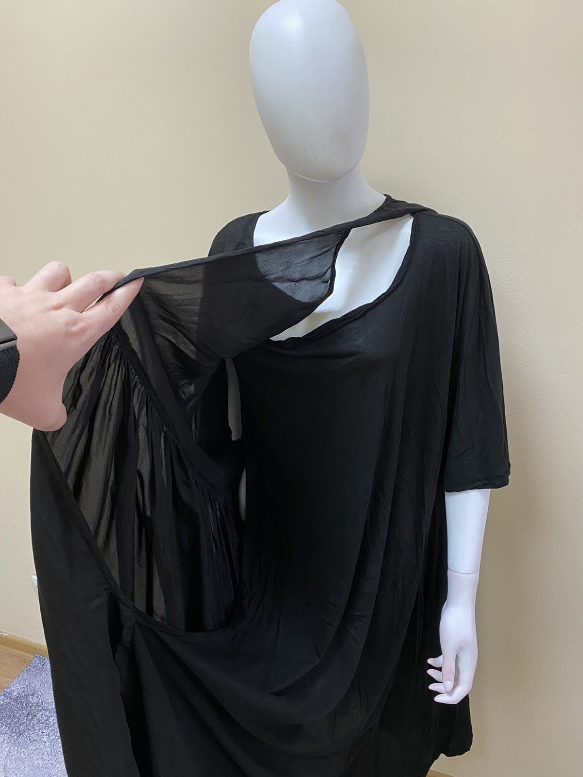 Rundholz Rundholz Asymmetric Papercotton Jersey Dress With Cut Size L Size L / US 10 / IT 46 - 6 Thumbnail