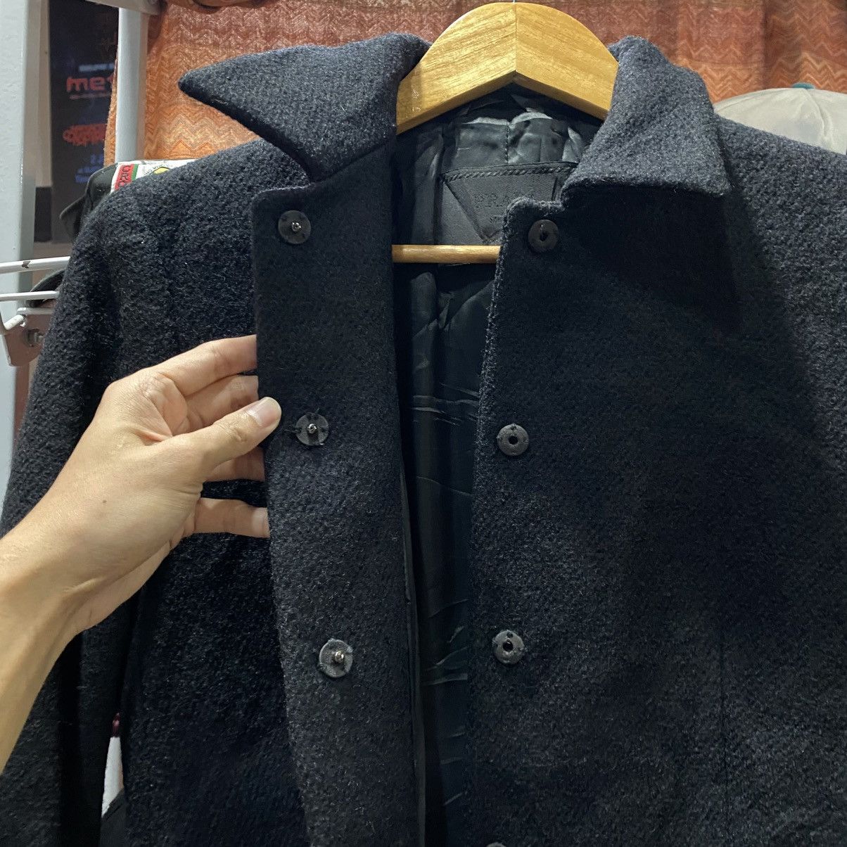 Prada PRADA MILANO Black Wool Overcoat Stand Collar Made in Italy Size M / US 6-8 / IT 42-44 - 9 Thumbnail