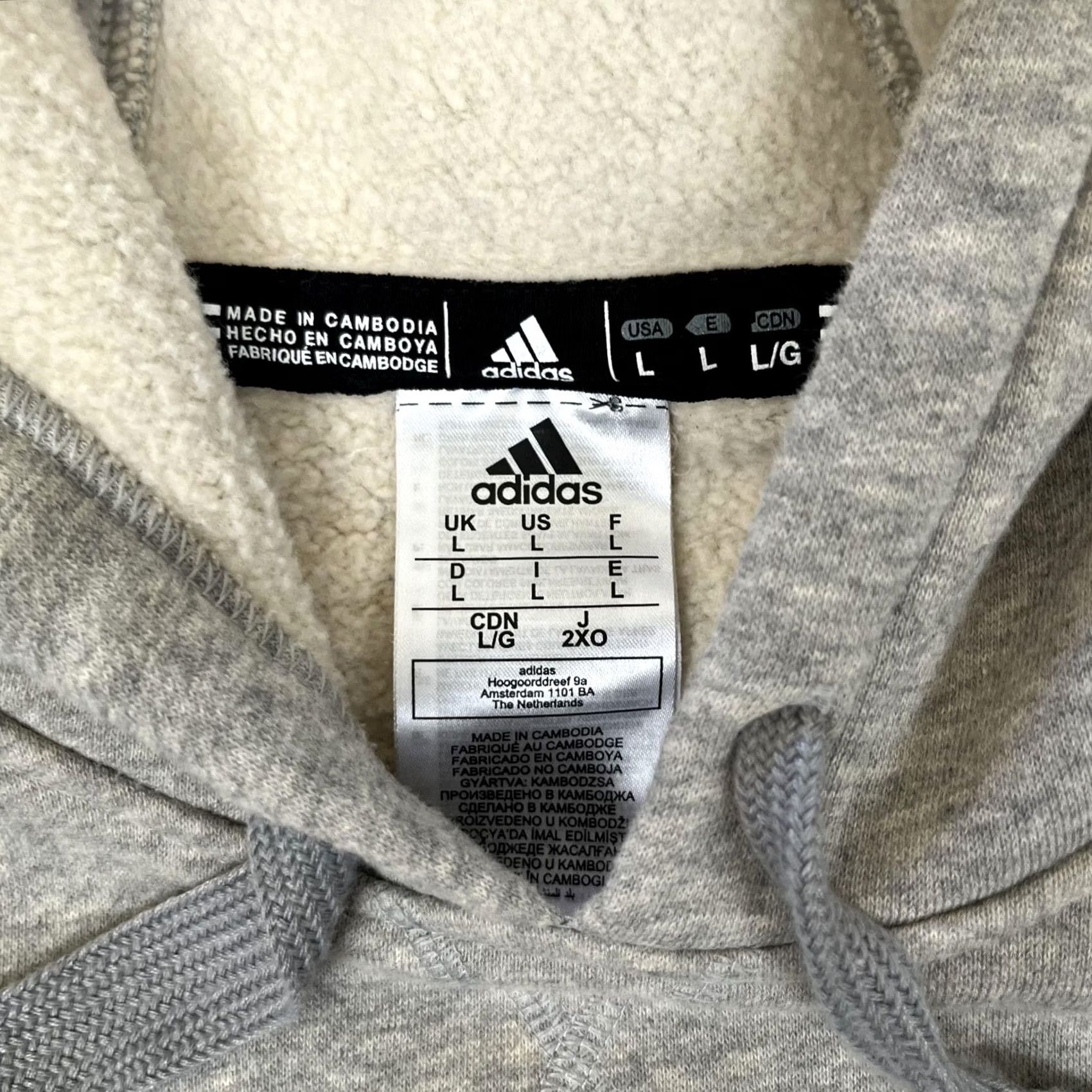 Adidas Adidas UC Merced Hoodie Mens L Gray Sherpa Lined Fleece Pullover Sweatshirt Size US L / EU 52-54 / 3 - 3 Thumbnail