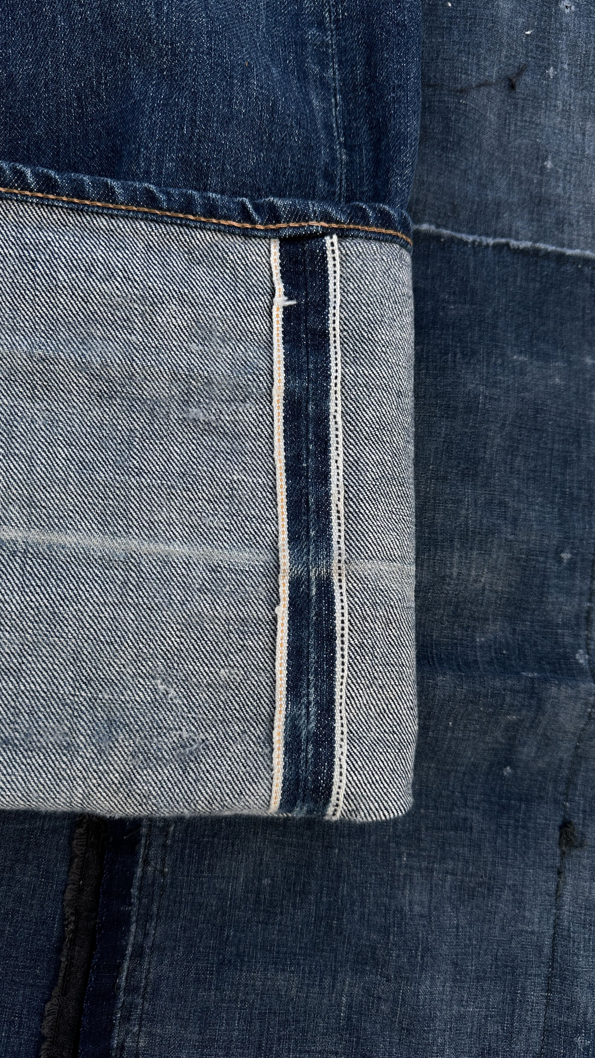 Evisu Buckle Back No2 2000s Selvedge seagulls back cinch denim 501 Size US 35 - 9 Thumbnail