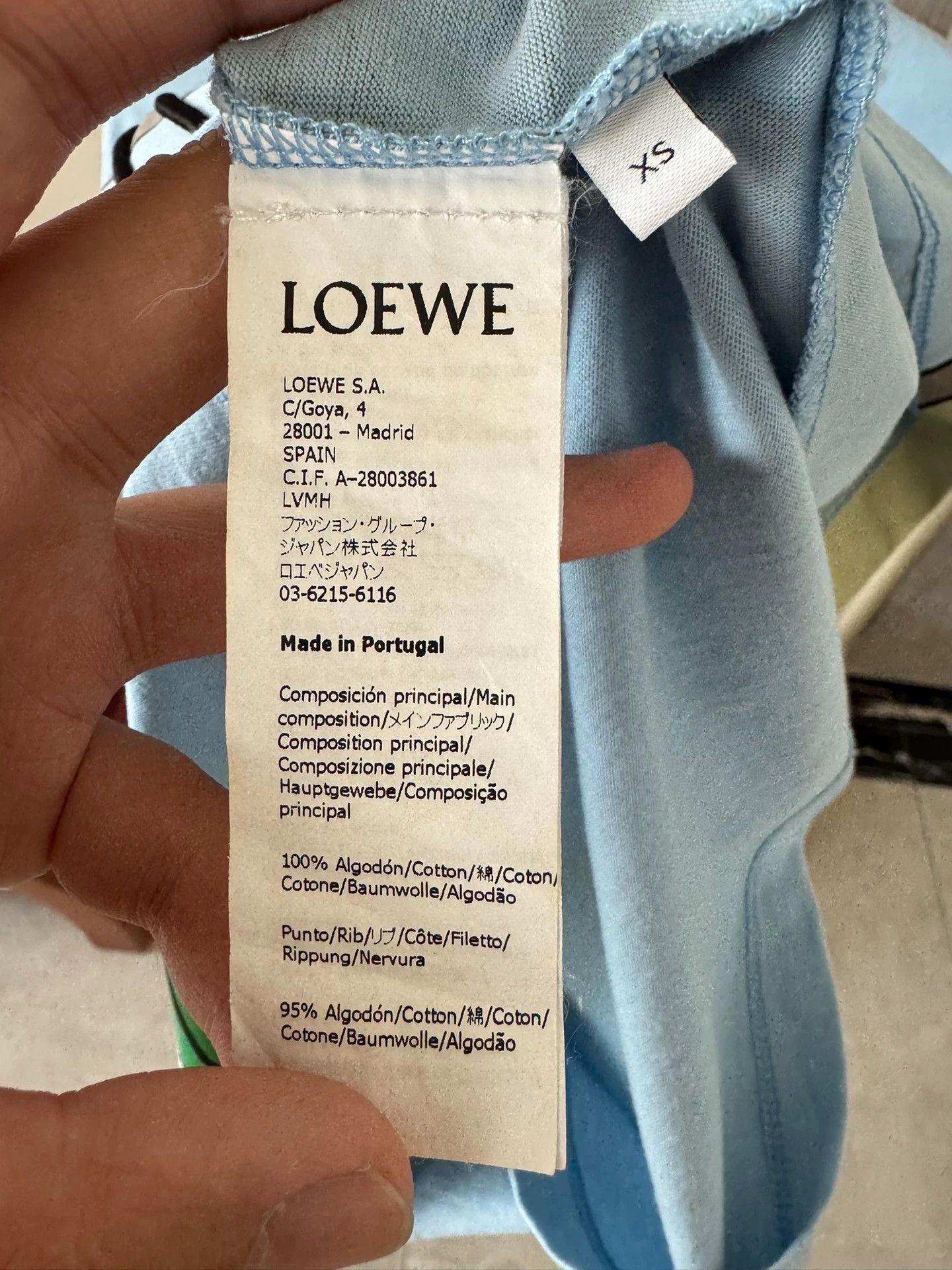 Loewe LOEWE Blue Longmao Tee xs unisex Size US XS / EU 42 / 0 - 4 Thumbnail