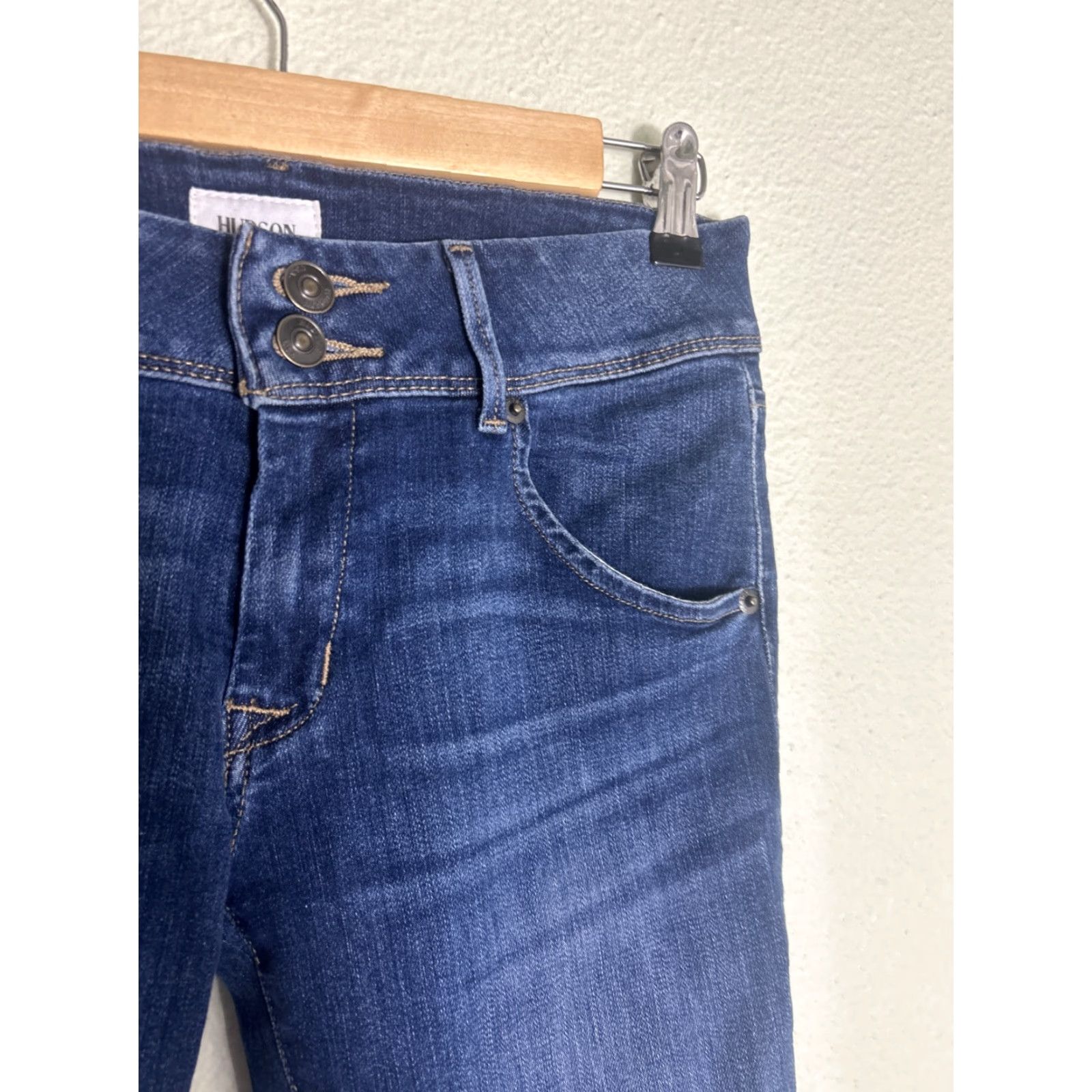 Hudson HUDSON Jeans Dark Wash Collin Skinny Pockets 26x29 Women Blue Regular Size 26 Jeans Womens Skinny Pockets 90s? Size 26" / US 2 / IT 38 - 5 Thumbnail