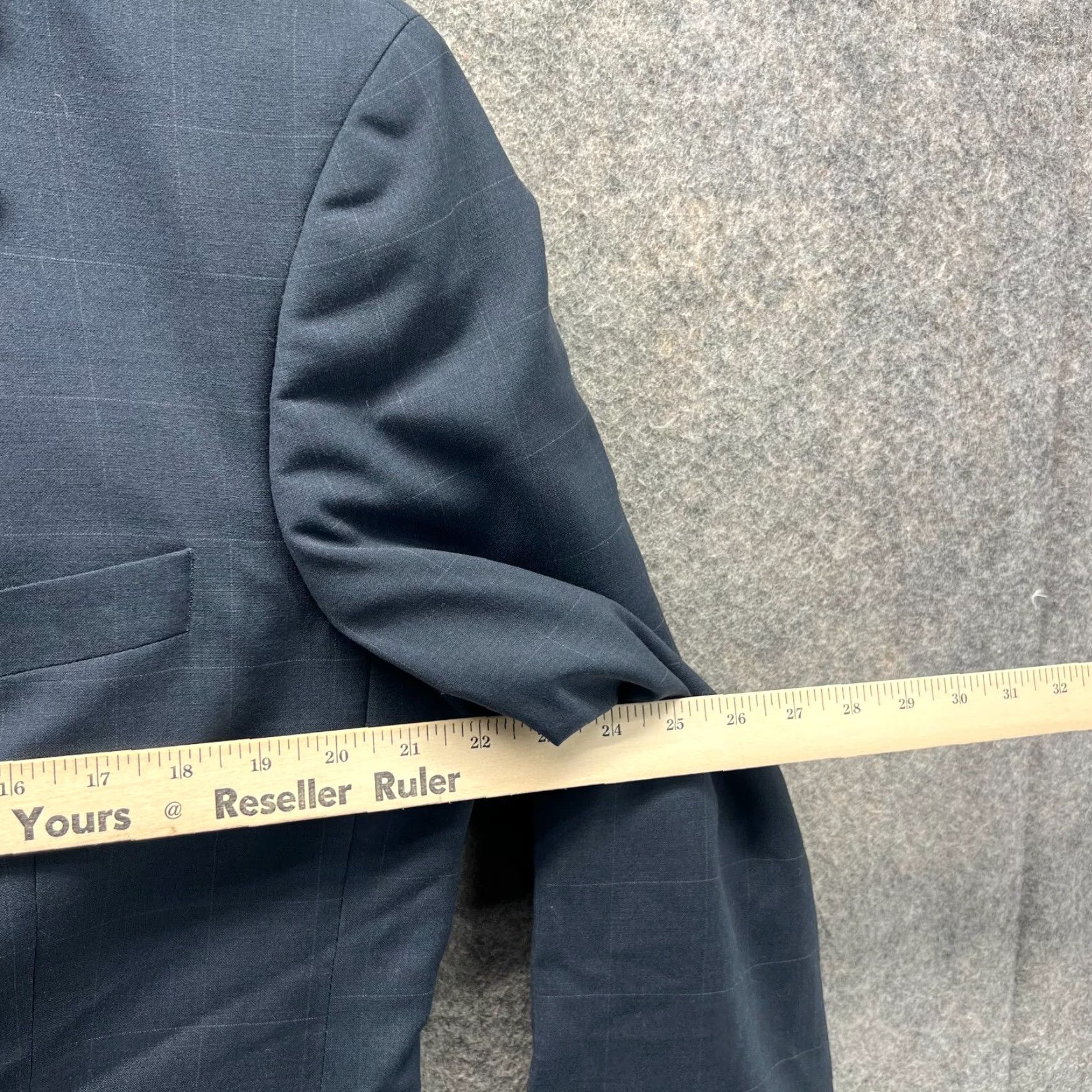 Brooks Brothers Brooks Brothers Blazer Mens 41R Blue Wool Check Single-Breasted 3-Button Jacket Dress Coat Sports Tuxedo Adult 41R Mens Size 42R - 3 Thumbnail