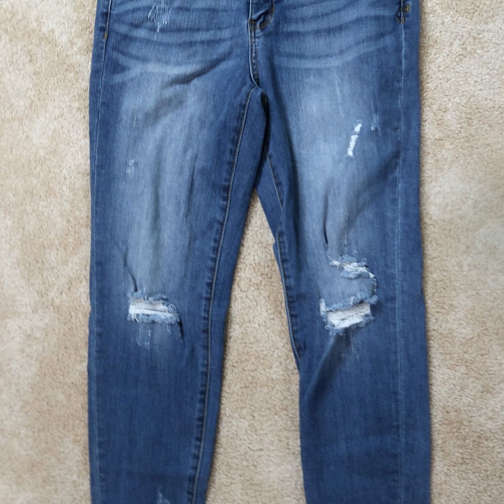 Denime Judy Blue Relaxed Straight Leg Jeans Women's 29 Blue Stretch Denim Size 29" - 2 Thumbnail