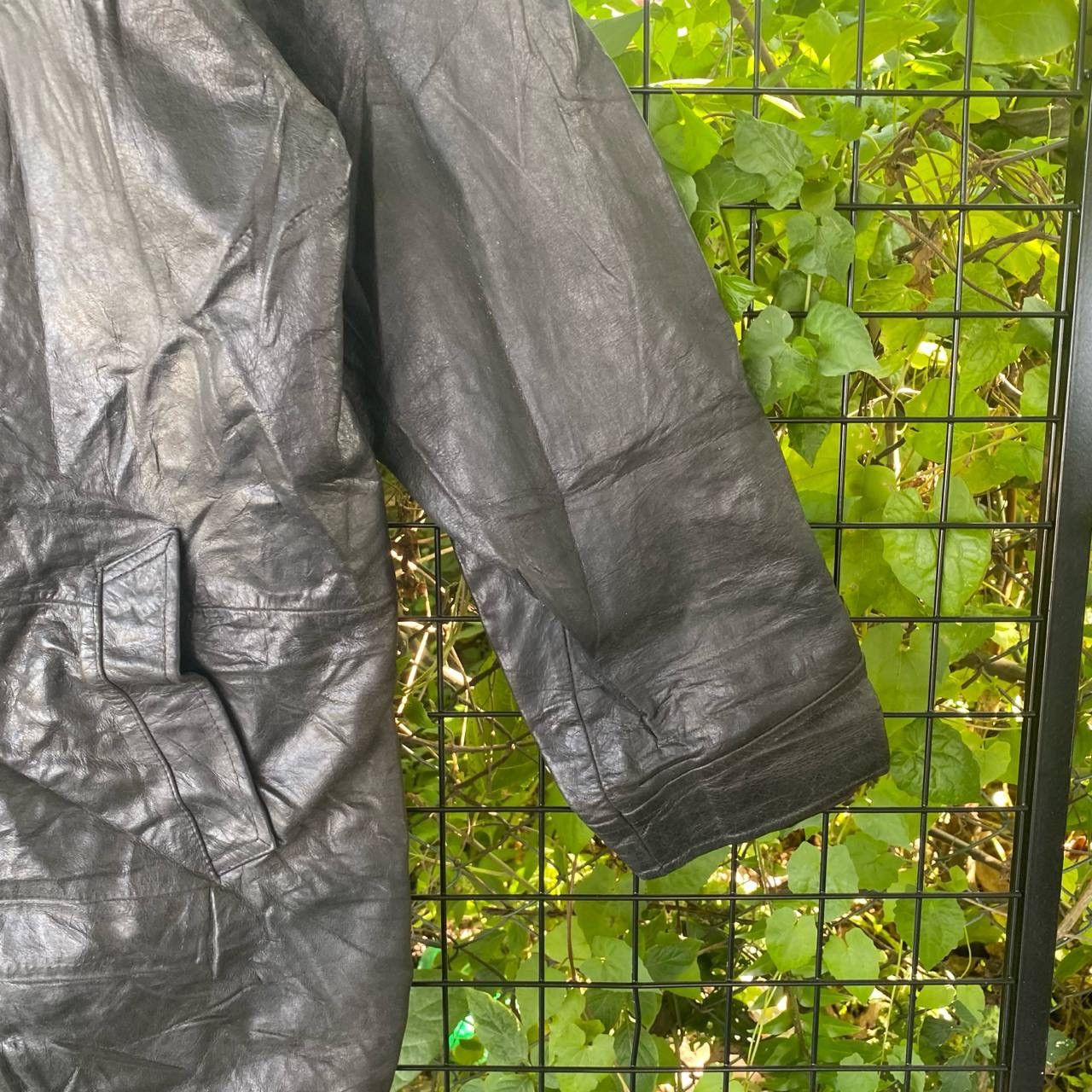 Genuine Leather × Vintage Vintage Wind Armor Leather Jacket Size US L / EU 52-54 / 3 - 4 Thumbnail