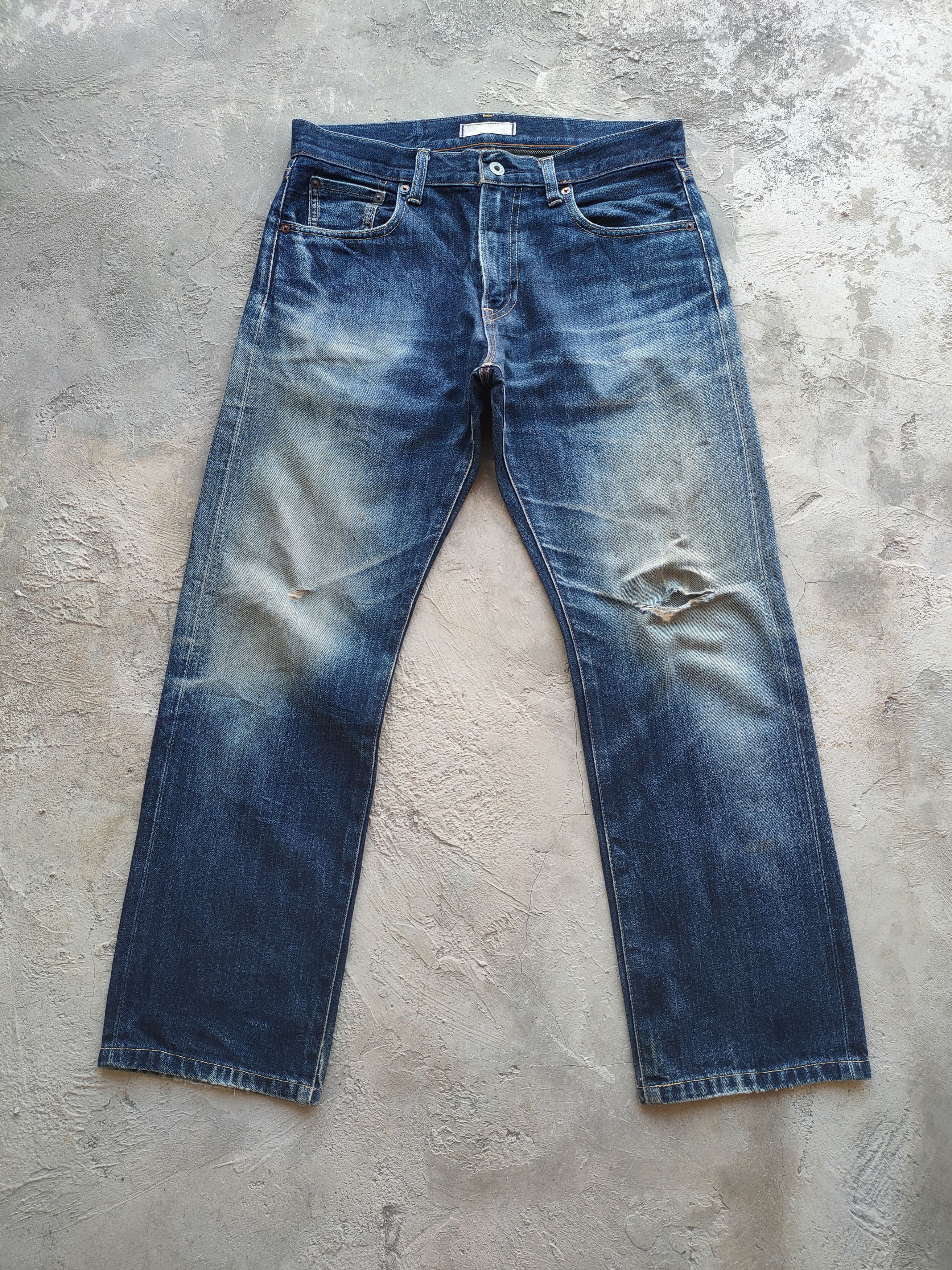 Japanese Brand W32 VINTAGE JAPANESE RUSTY MUD WASH RIPPEP JEANS DENIM PANTS Size US 32 / EU 48 - 1 Thumbnail