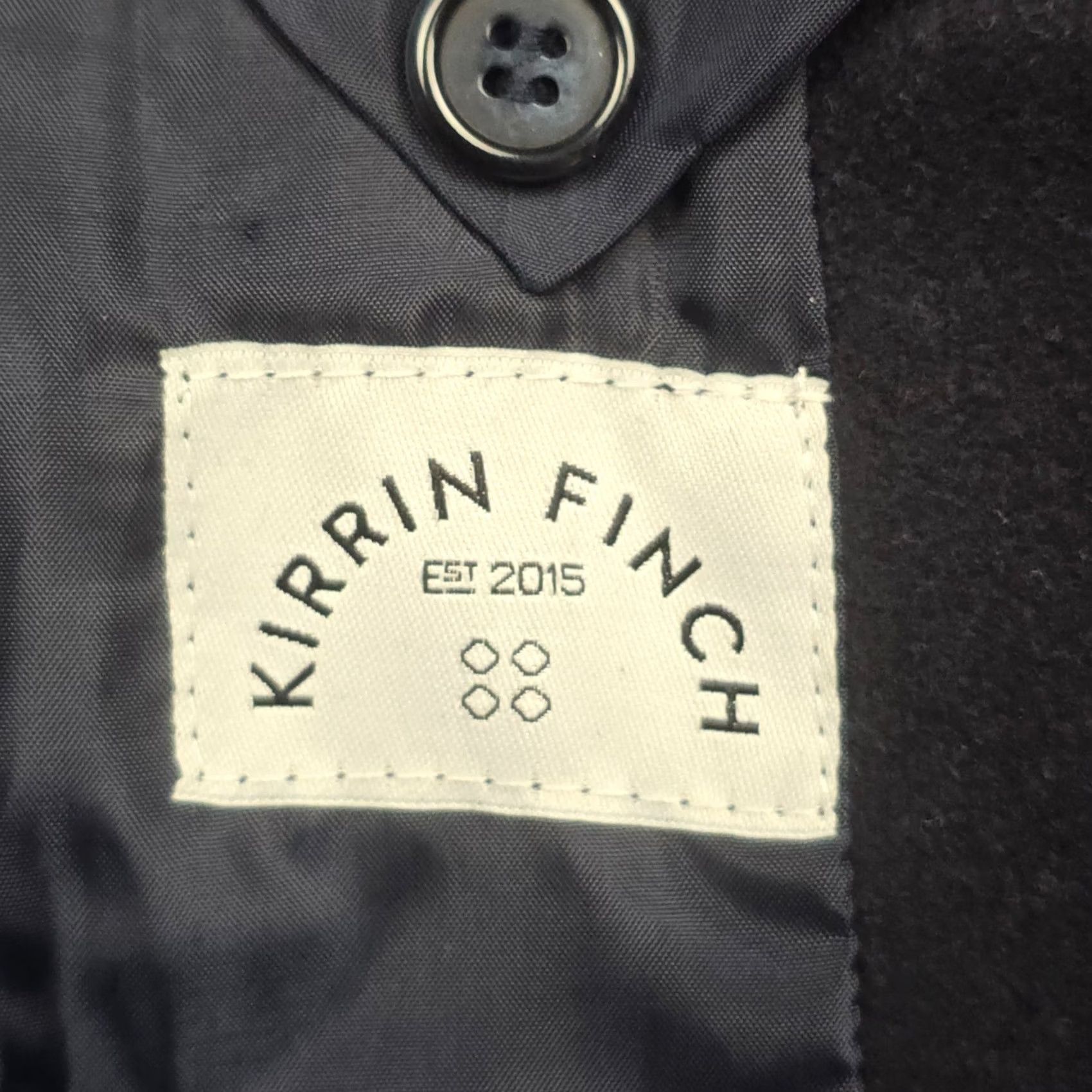 Vintage Kirrin Finch Overcoat Wool Men's Small Dark Navy Blue 3-Button Trench Non Binary Italy Size S / US 4 / IT 40 - 6 Thumbnail