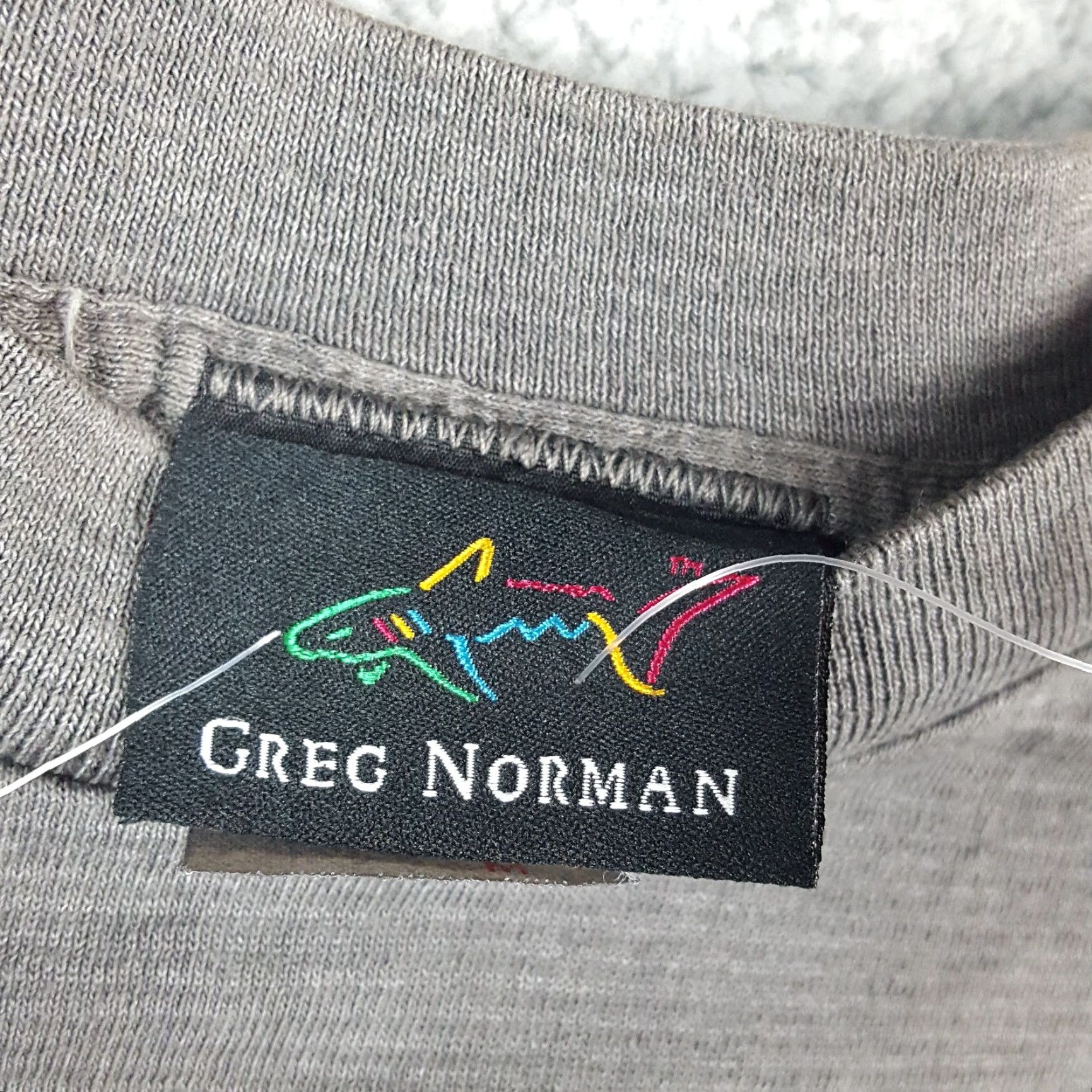 Logo 7 VINTAGE Greg Norman Golf Shark Logo Faded Gray Men's Medium T-Shirt 90s Y2K Casual Preppy Grunge US Made Size US M / EU 48-50 / 2 - 7 Thumbnail