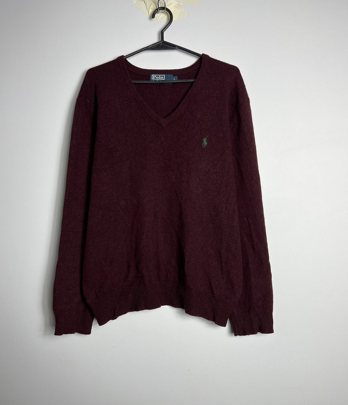 Polo Ralph Lauren × Ralph Lauren Sweater Polo Ralph Lauren 100% Lambs Wool sweter vintage Size US L / EU 52-54 / 3 - 1 Thumbnail