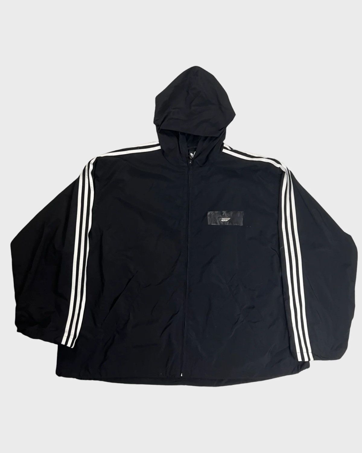 Balenciaga BALENCIAGA X ADIDAS SAMPLE TAPED LOGO WIND BREAKER JACKET Size US XXS / EU 40 - 1 Thumbnail