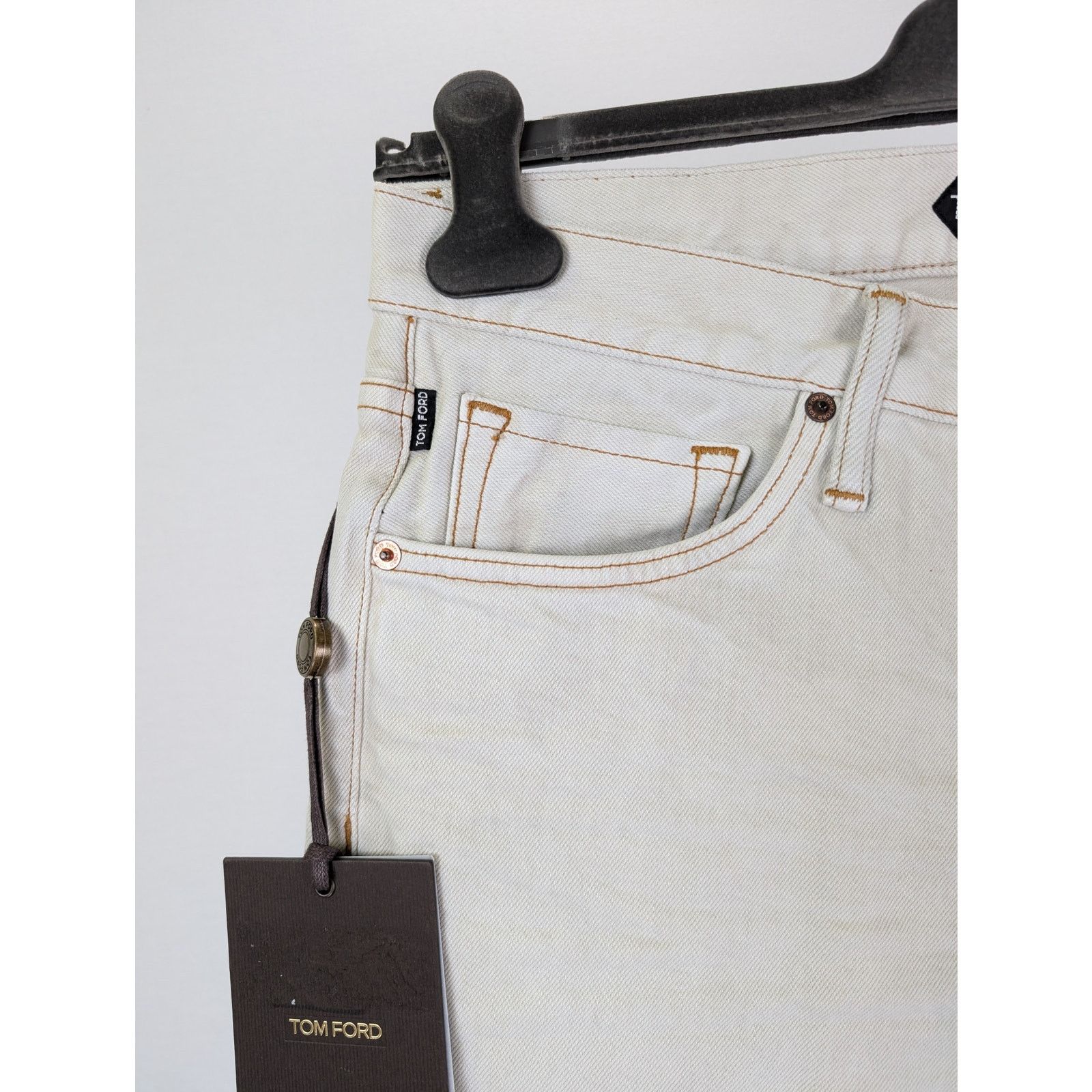 Tom Ford o1rshd1 Slim Denim Jeans in White Size US 32 / EU 48 - 7 Thumbnail