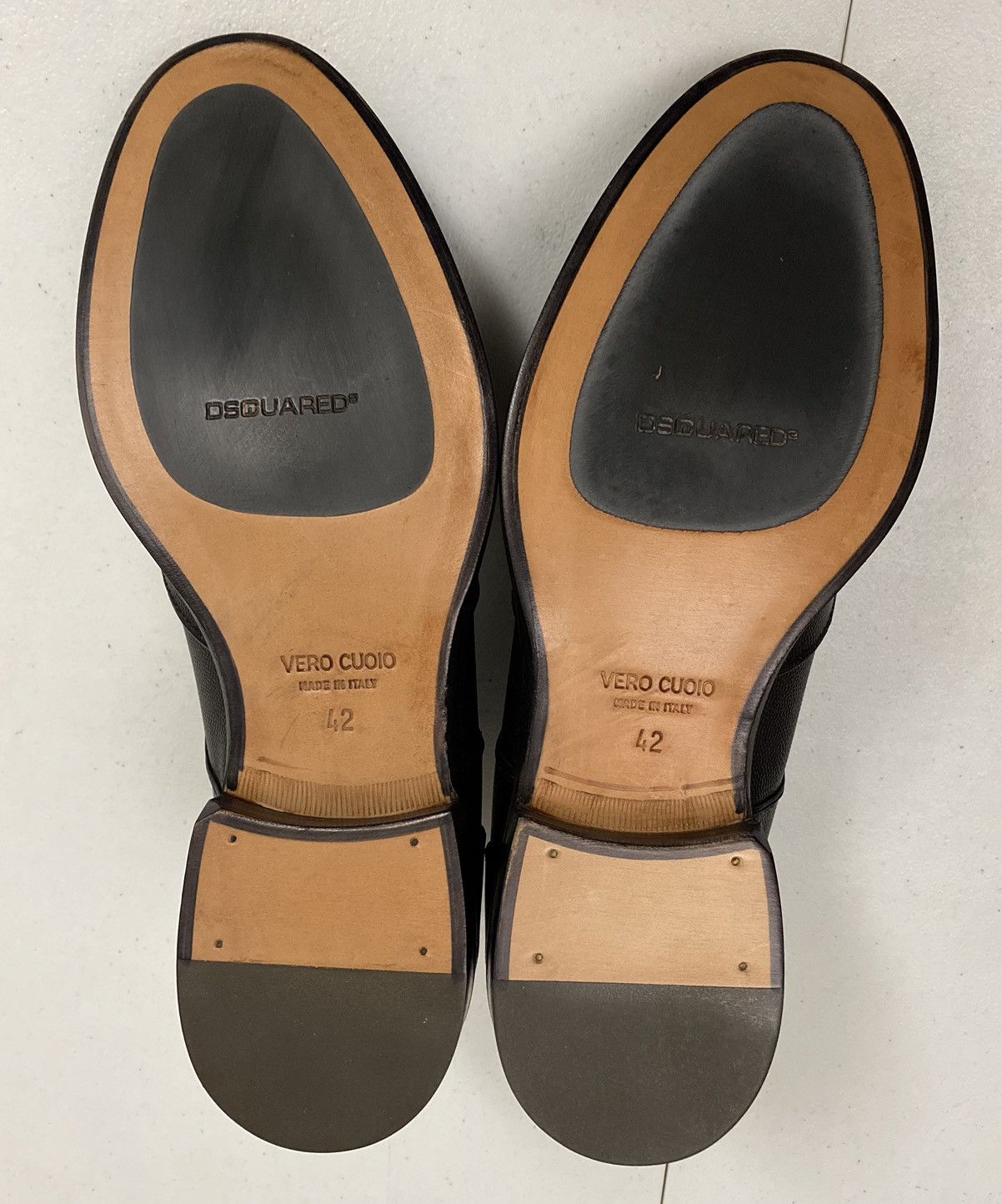 Dsquared2 Dsquared2 🇮🇹 Black Textured Gloss Leather Wingtip Derby 9 NEW Size US 9 / EU 42 - 9 Thumbnail