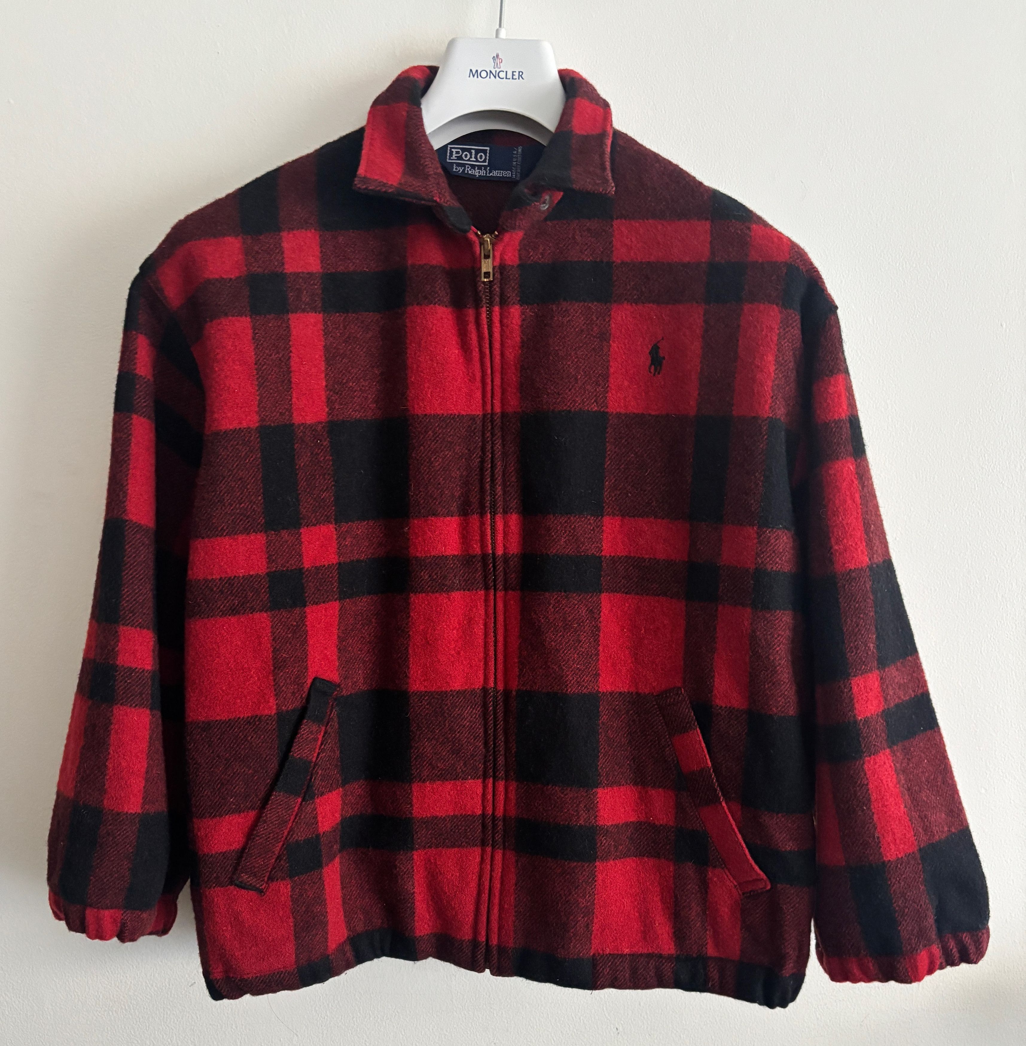 Polo Ralph Lauren Vintage miUSA Buffalo Plaid Wool Zip Jacket - Small Size US S / EU 44-46 / 1 - 2 Thumbnail