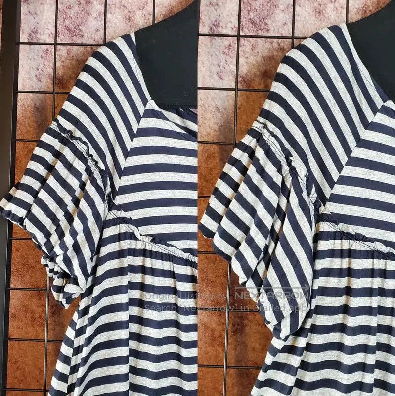 Burberry Burberry Summer Gray Striped Cotton Dress. Size M / US 6-8 / IT 42-44 - 4 Thumbnail