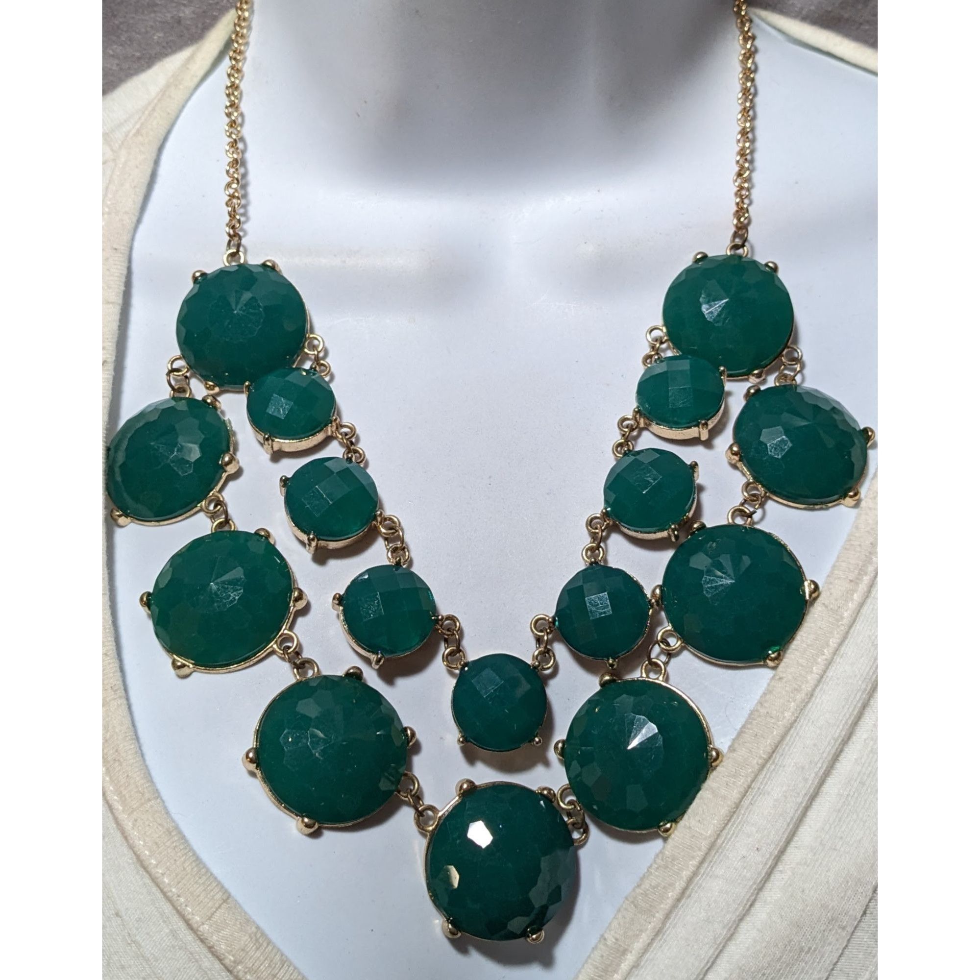 Other Y2K Glam Chunky Green Gemmed Statement Necklace Size ONE SIZE - 5 Thumbnail