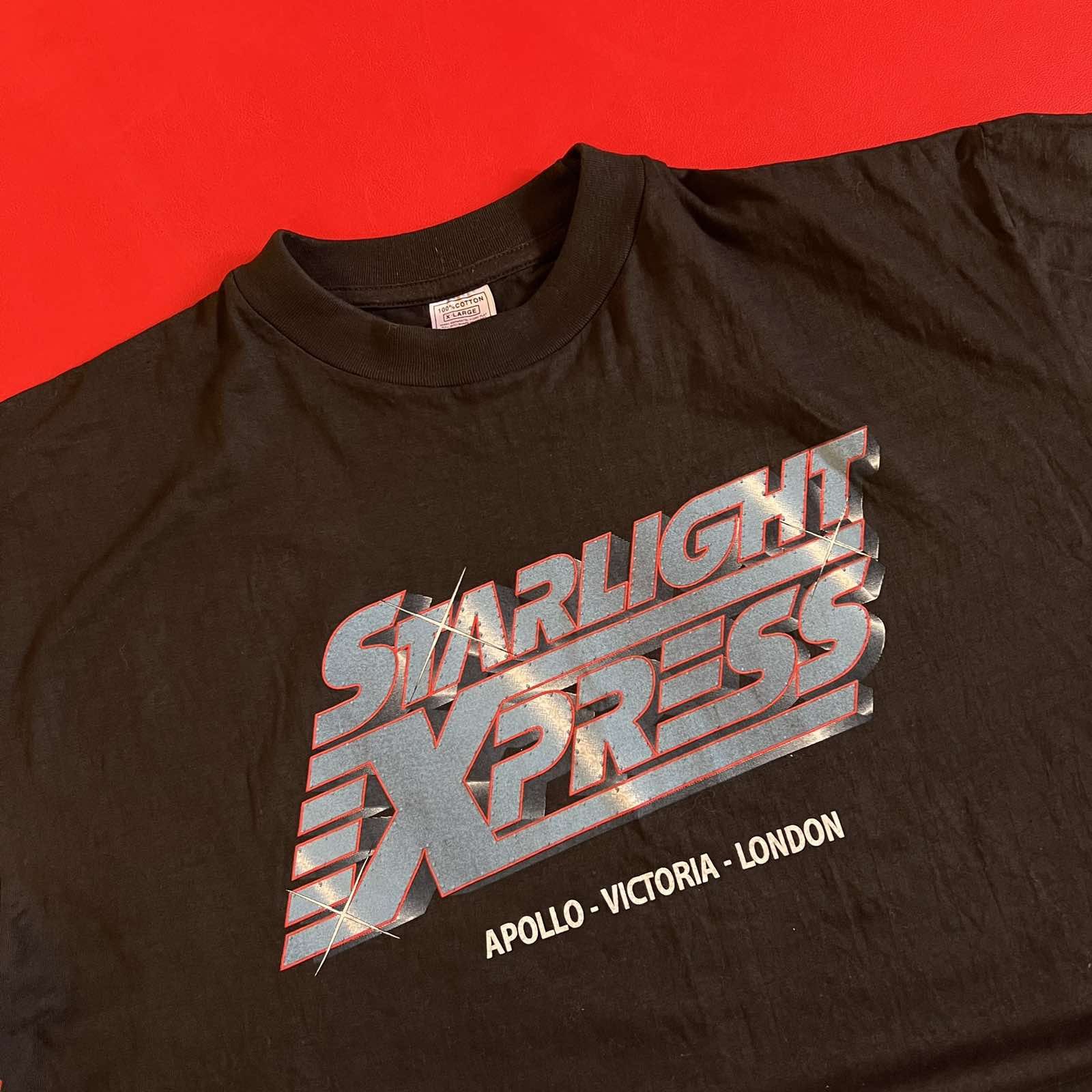 Band Tees Rare! Vintage 1993 Starlight Express London Tour T Shirt Size US XL / EU 56 / 4 - 4 Thumbnail