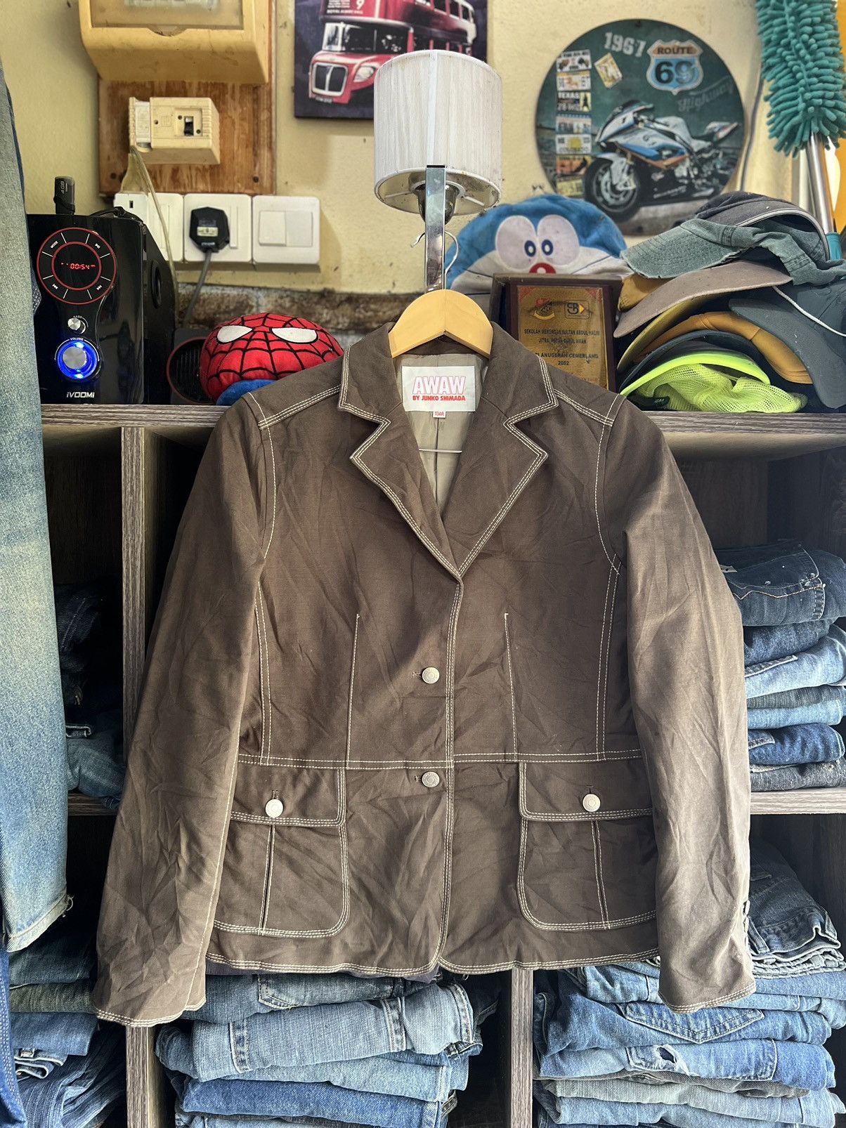 image of Awaw Junko Shimada Chore Jacket in Green, Women's (Size Medium)