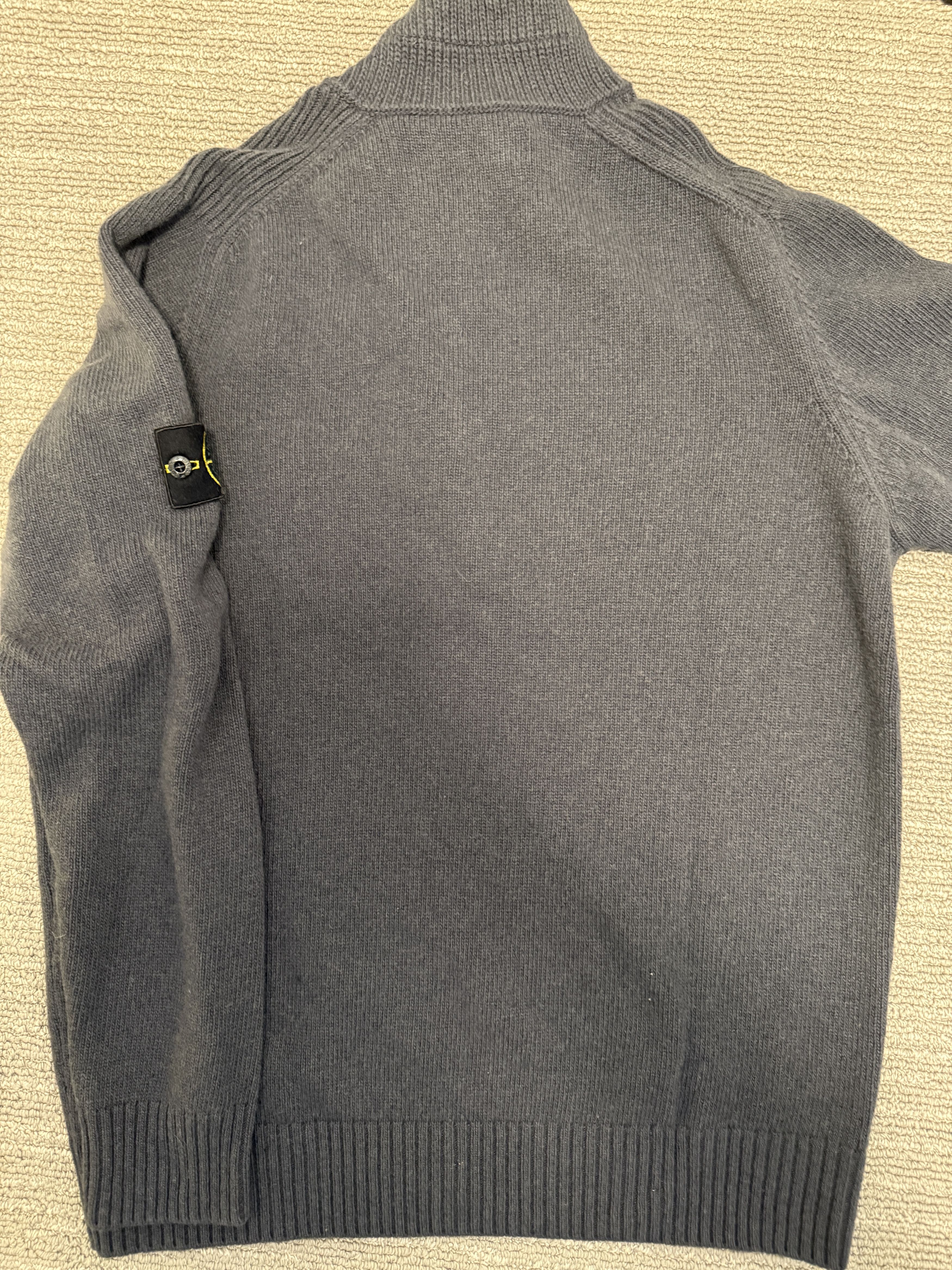 Stone Island Stone Island Half Zip & Button Knit Sweater XL Grey Size US XL / EU 56 / 4 - 6 Thumbnail
