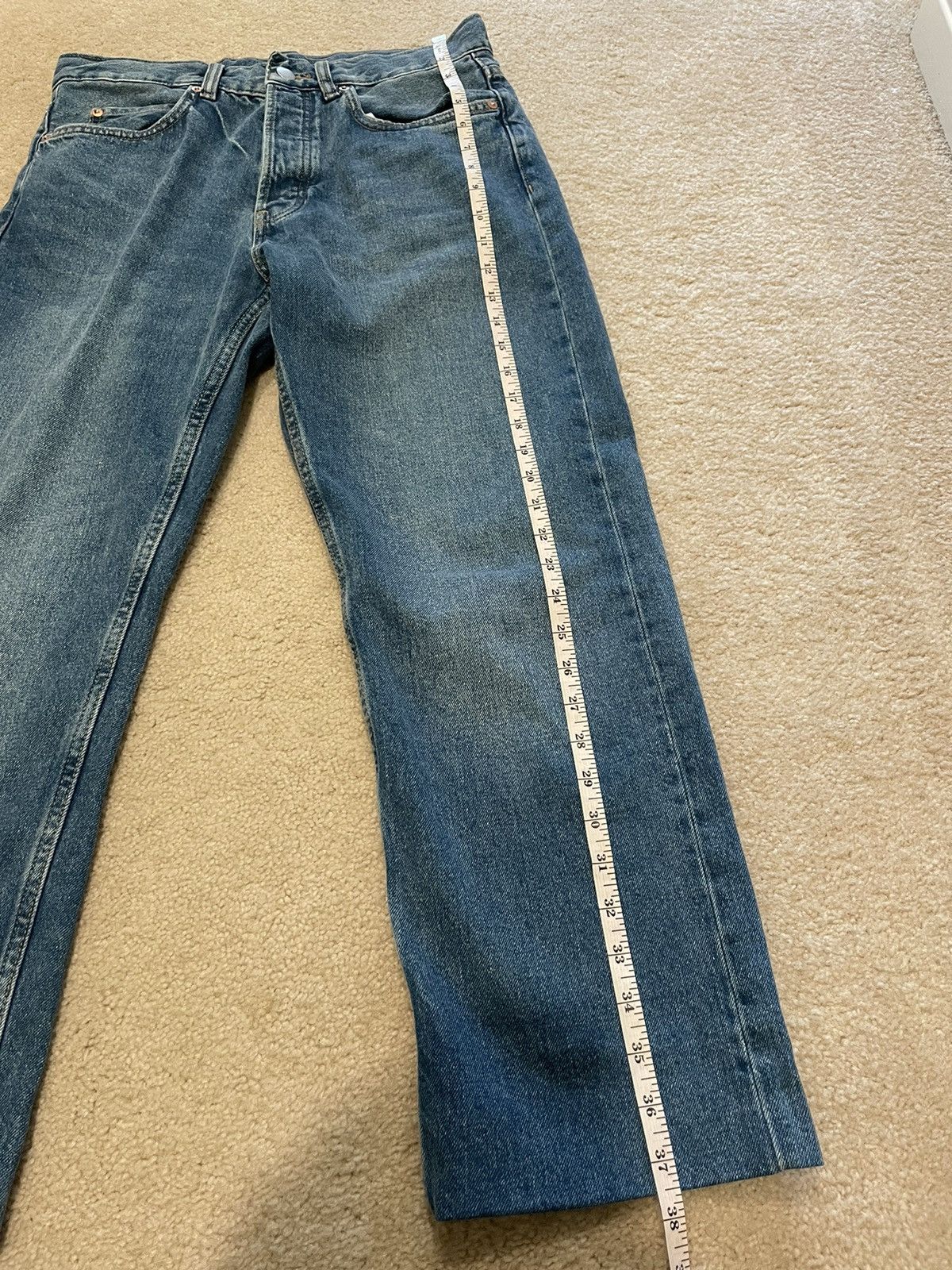 Zara Zara blue denim straight fit jeans Size US 31 - 4 Thumbnail