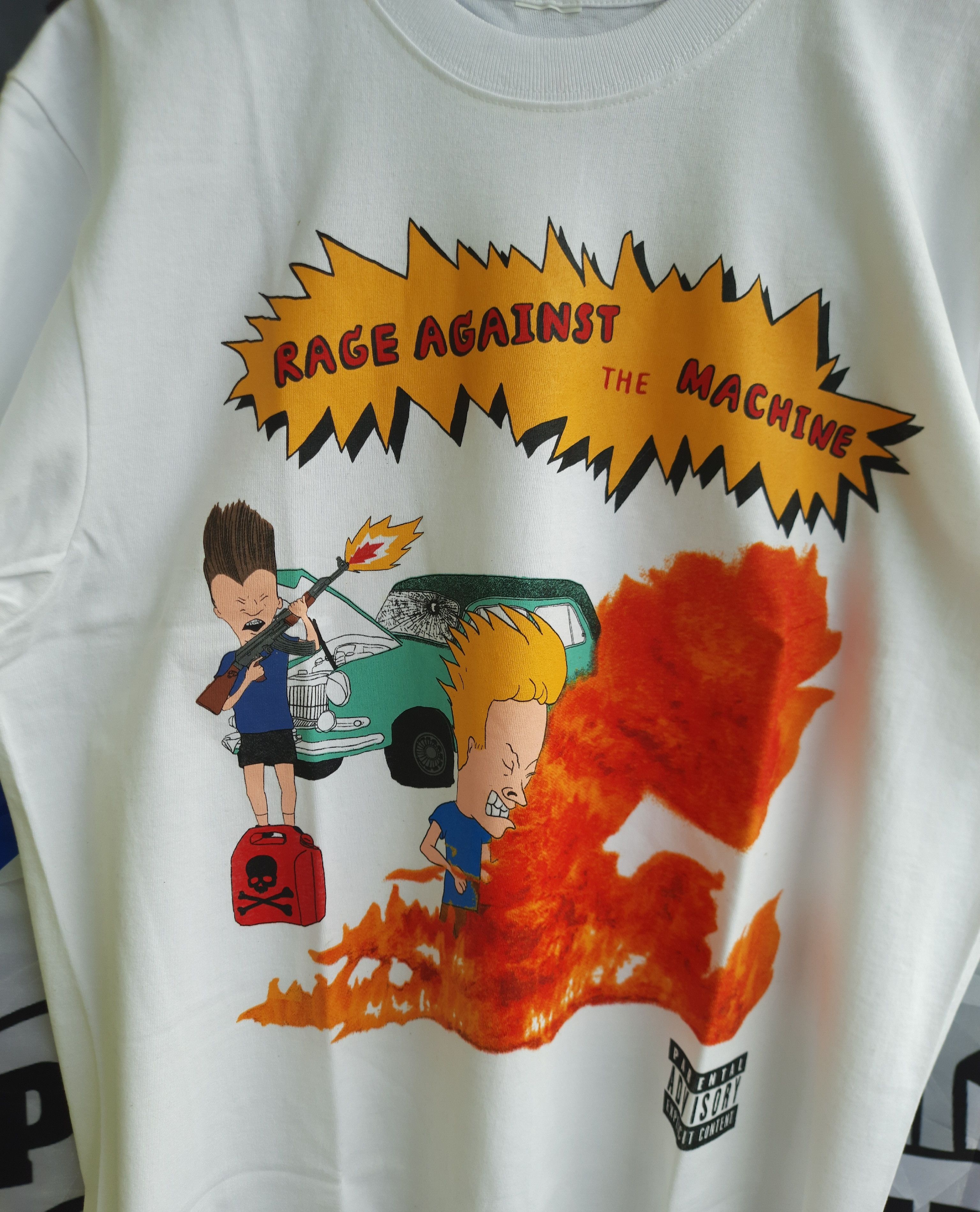 Band Tees Rage Against The Machine Beavis & Butthead Band T-Shirt Size US XL / EU 56 / 4 - 3 Thumbnail