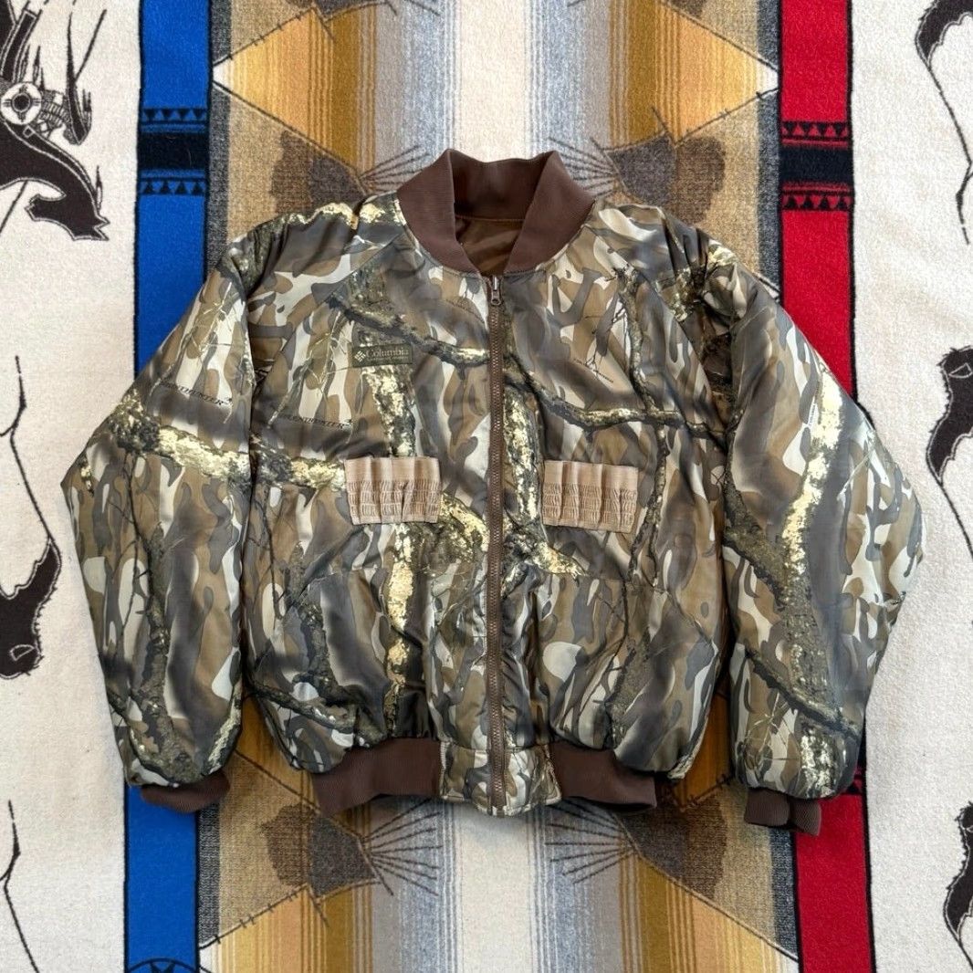 Vintage VINTAGE Columbia Reversible Camouflage Puffer Jacket Mens Hunting Outdoor Nylon Zip SZ L Brown Size US L / EU 52-54 / 3 - 2 Thumbnail