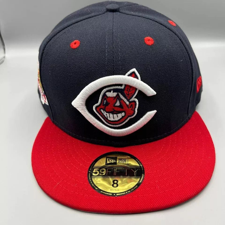 New Era Cleveland Indians Guardians Hat Men 8 Fitted Cap New Size ONE SIZE - 2 Thumbnail