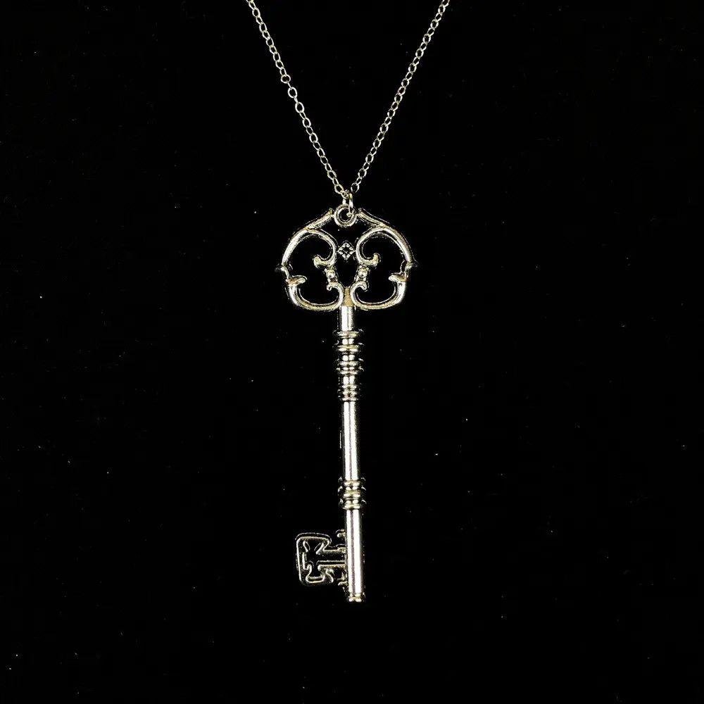 Jewelry Gothic Key Pendant Necklace AND Punk Necklace Gothic Chain Size ONE SIZE - 3 Thumbnail