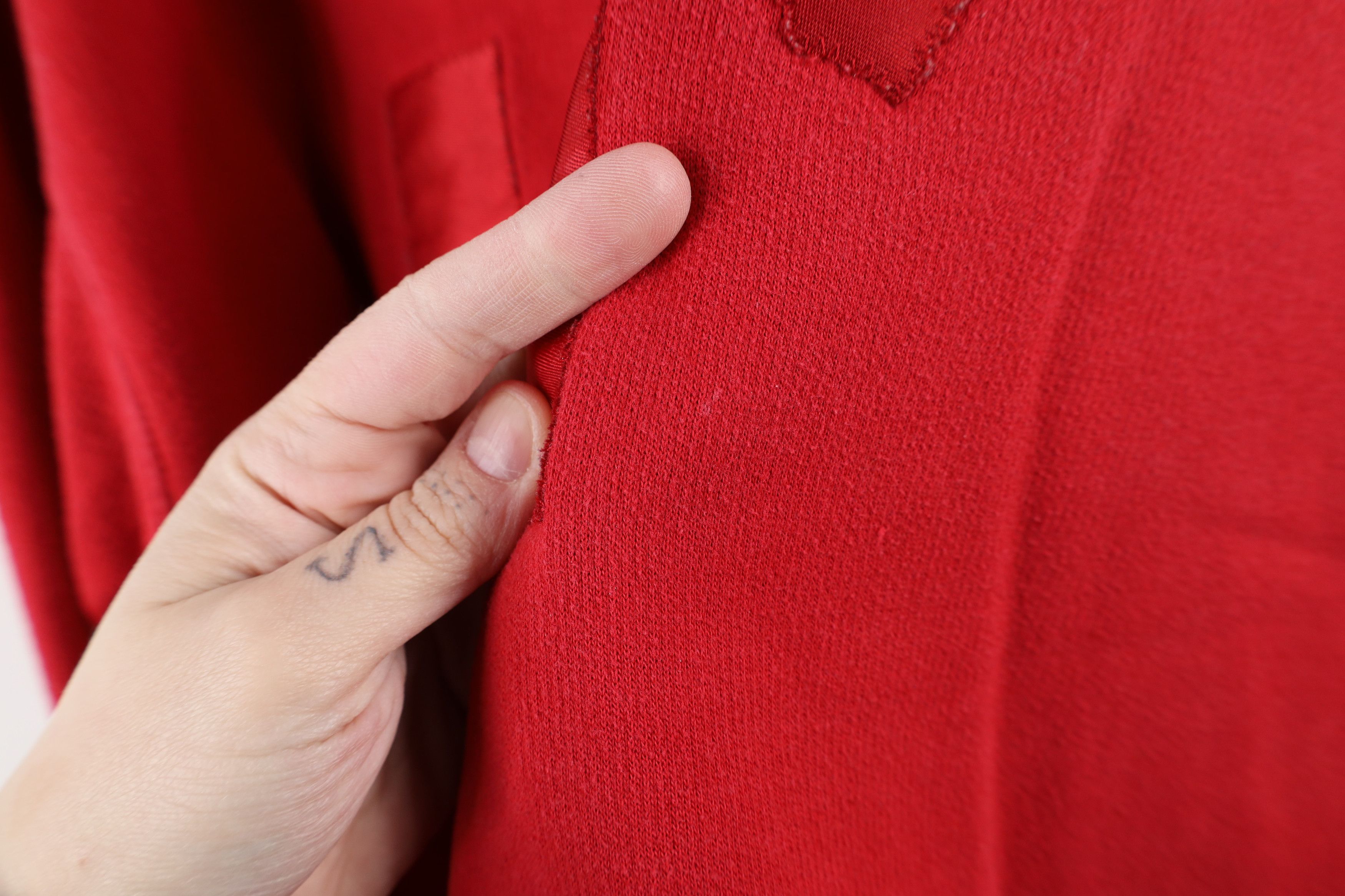 Vintage Vintage 90s Streetwear Hawaii HI Hoodie Sweatshirt Red Size US XL / EU 56 / 4 - 7 Thumbnail