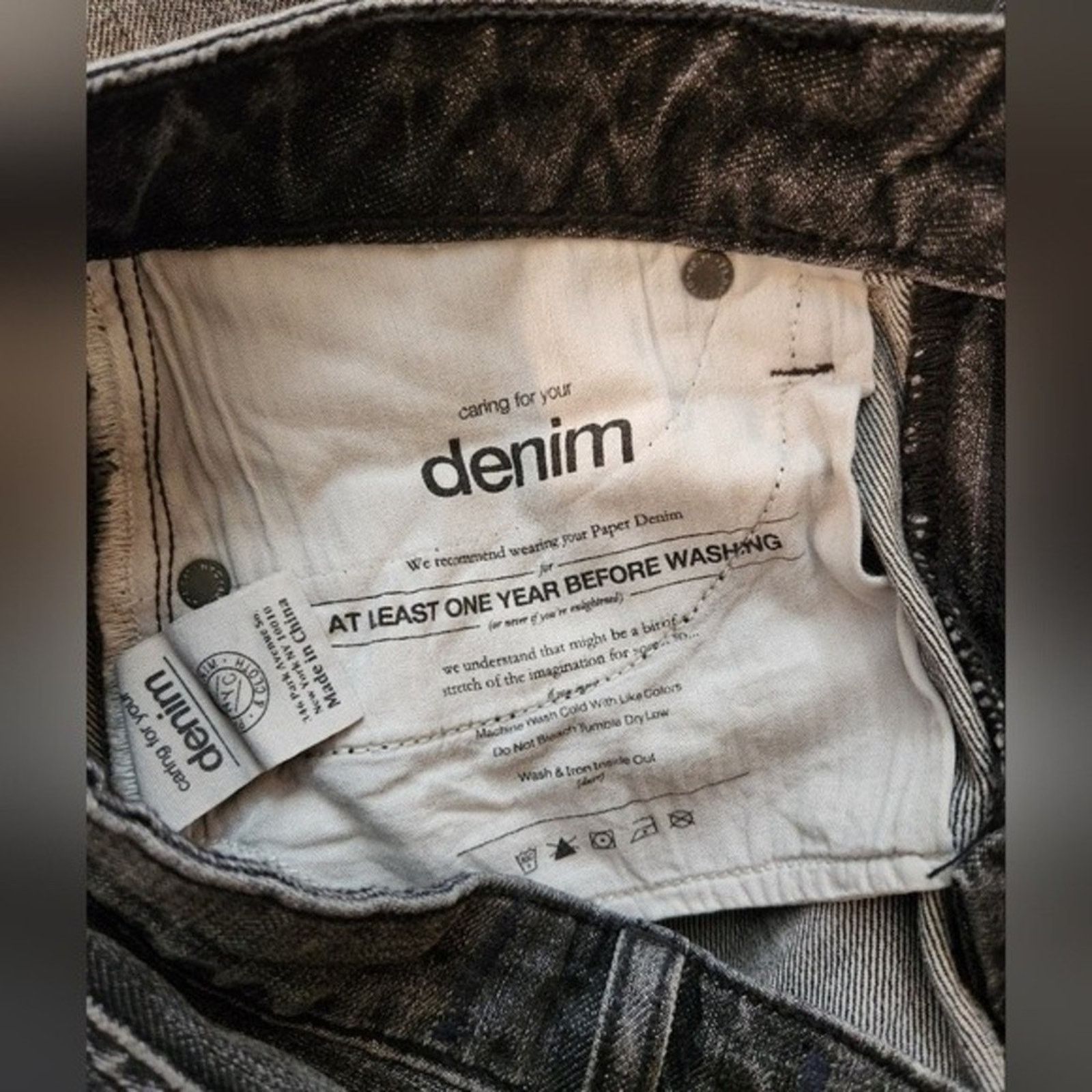 Paper Denim & Cloth NWOT Paper Denim & Cloth Blackwash straight leg jeans 25 Size 25" / US 0 / IT 36 - 8 Thumbnail