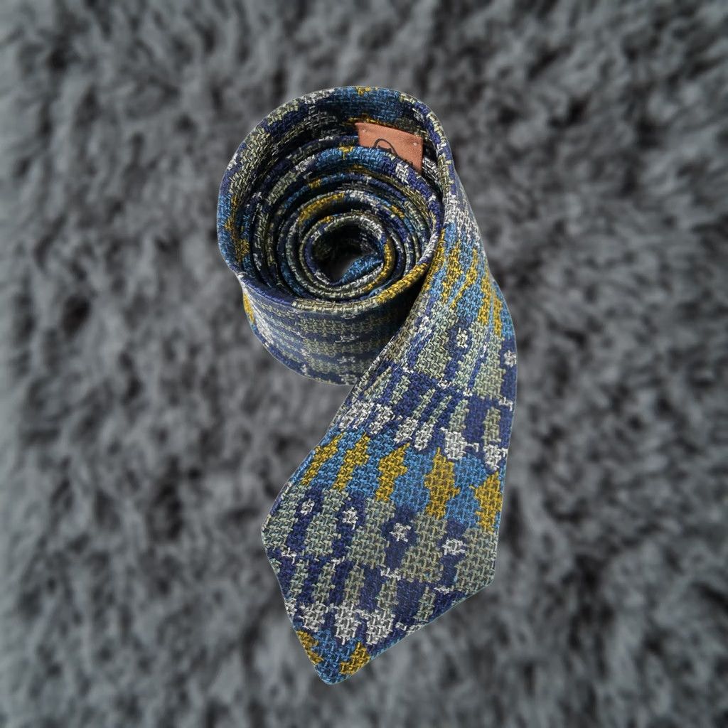 Missoni MISSONI Tie Men's ONE SIZE 100% Silk Classic Pointed Blue Patterned Size ONE SIZE - 1 Thumbnail